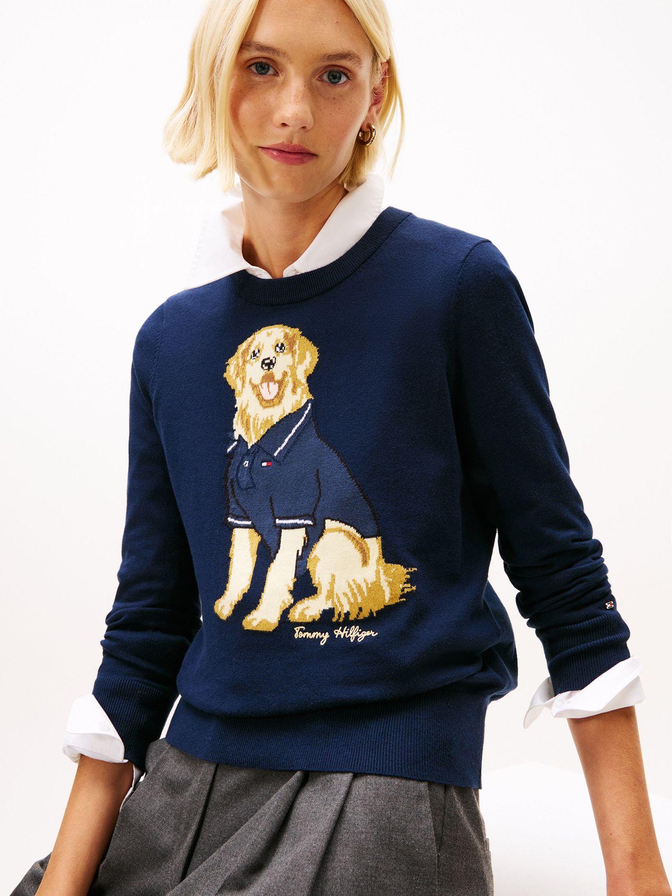 Sweater Con Logo De Perro Azul Tommy Hilfiger-3