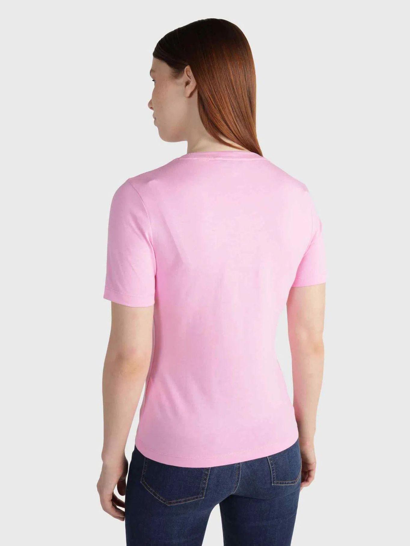 Polera Slim Fit Con Glitter Rosado Tommy Hilfiger-2