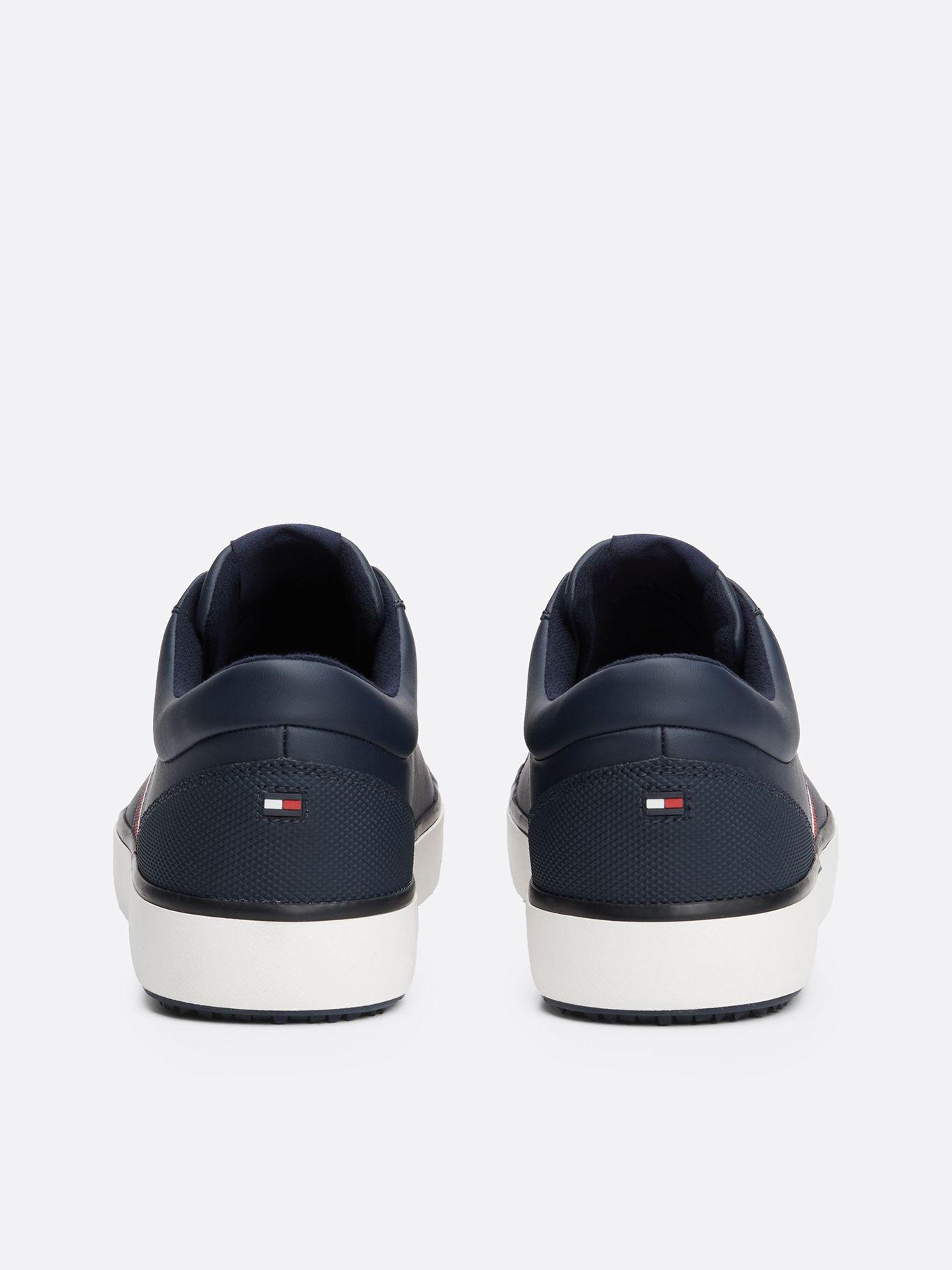 Zapatillas Core Stripe De Cuero Azul Tommy Hilfiger-1