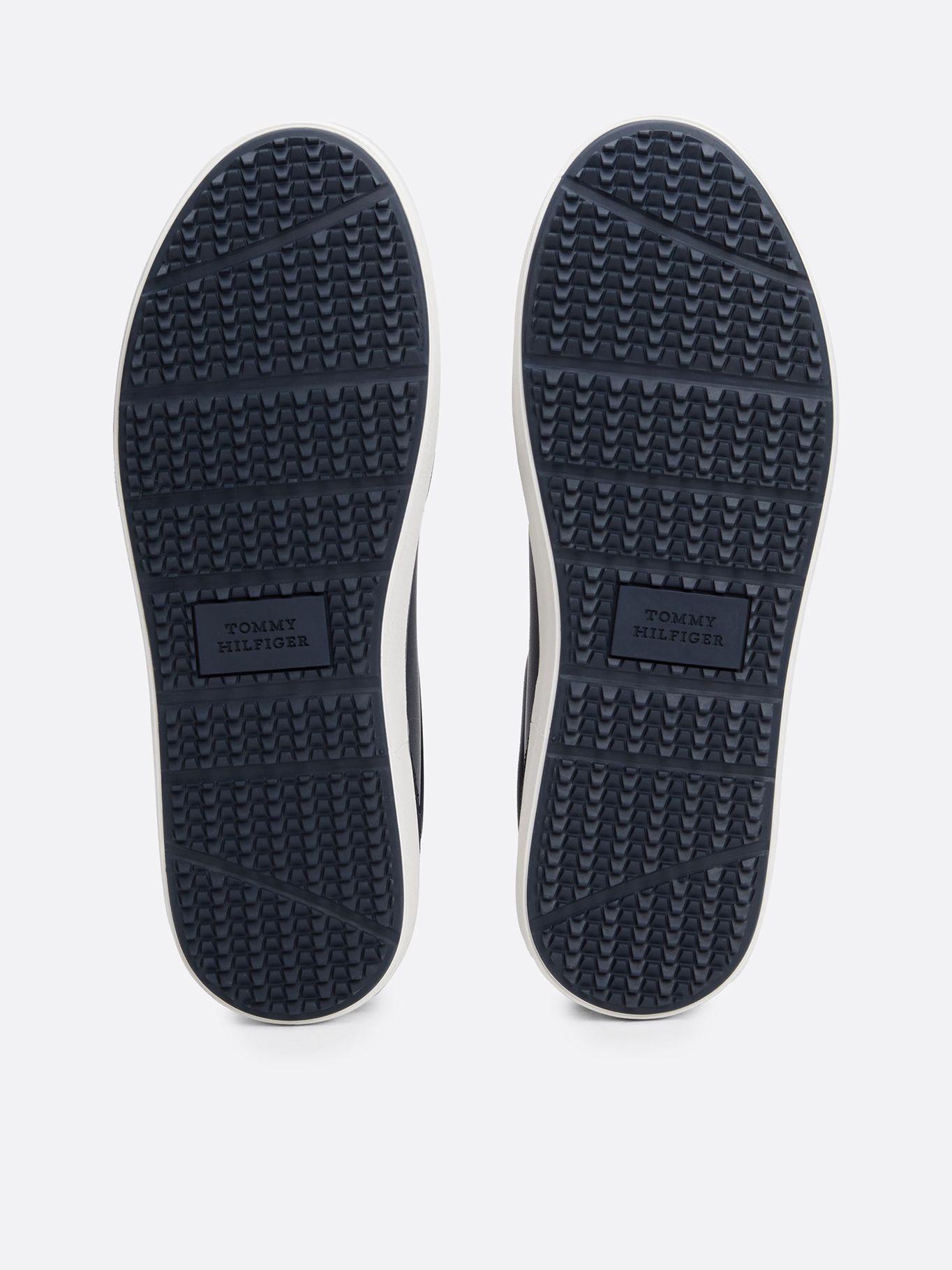 Zapatillas Core Stripe De Cuero Azul Tommy Hilfiger-3