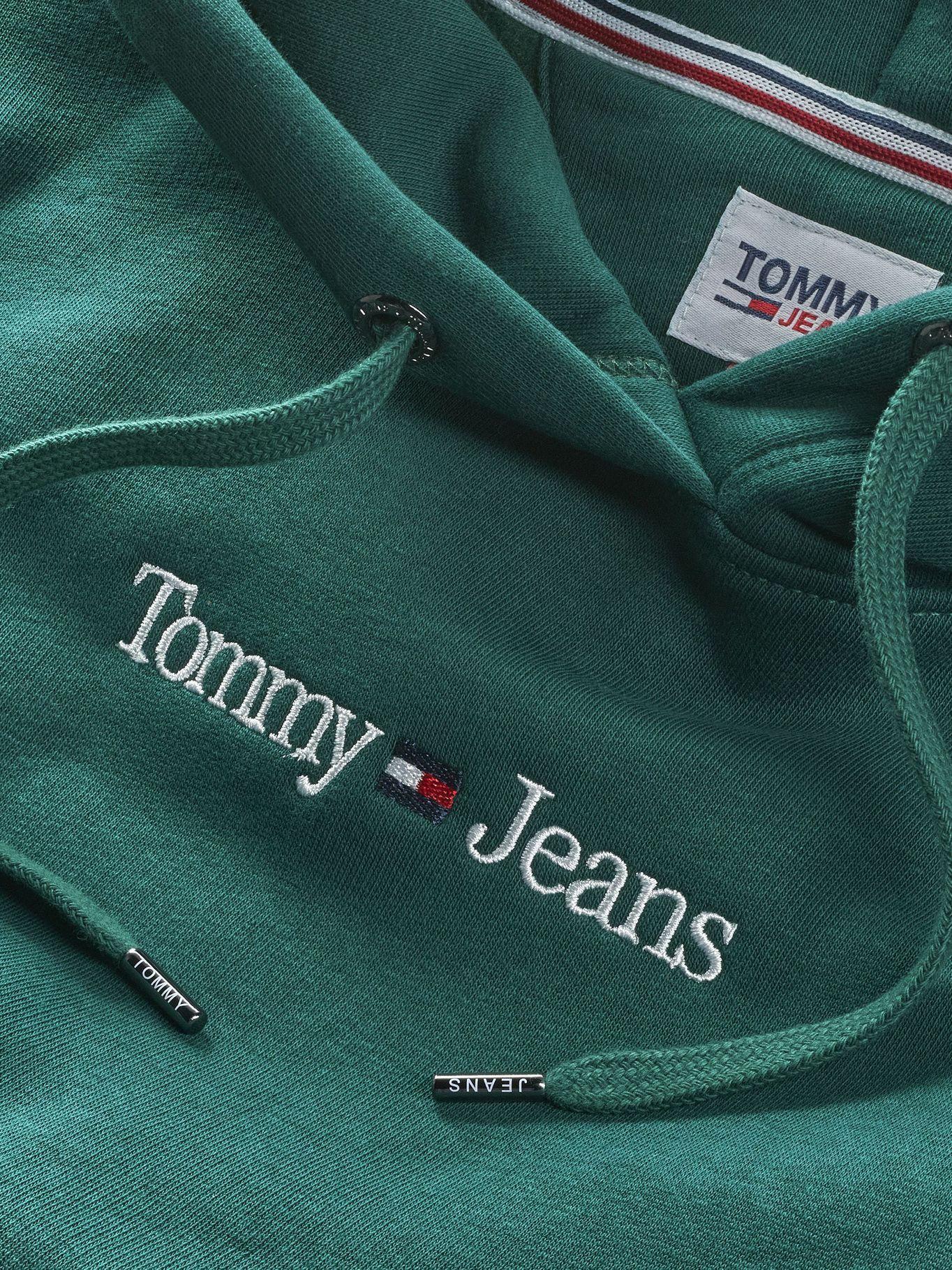 Polerón Regular Serif Linear Logo Verde Tommy Hilfiger-2