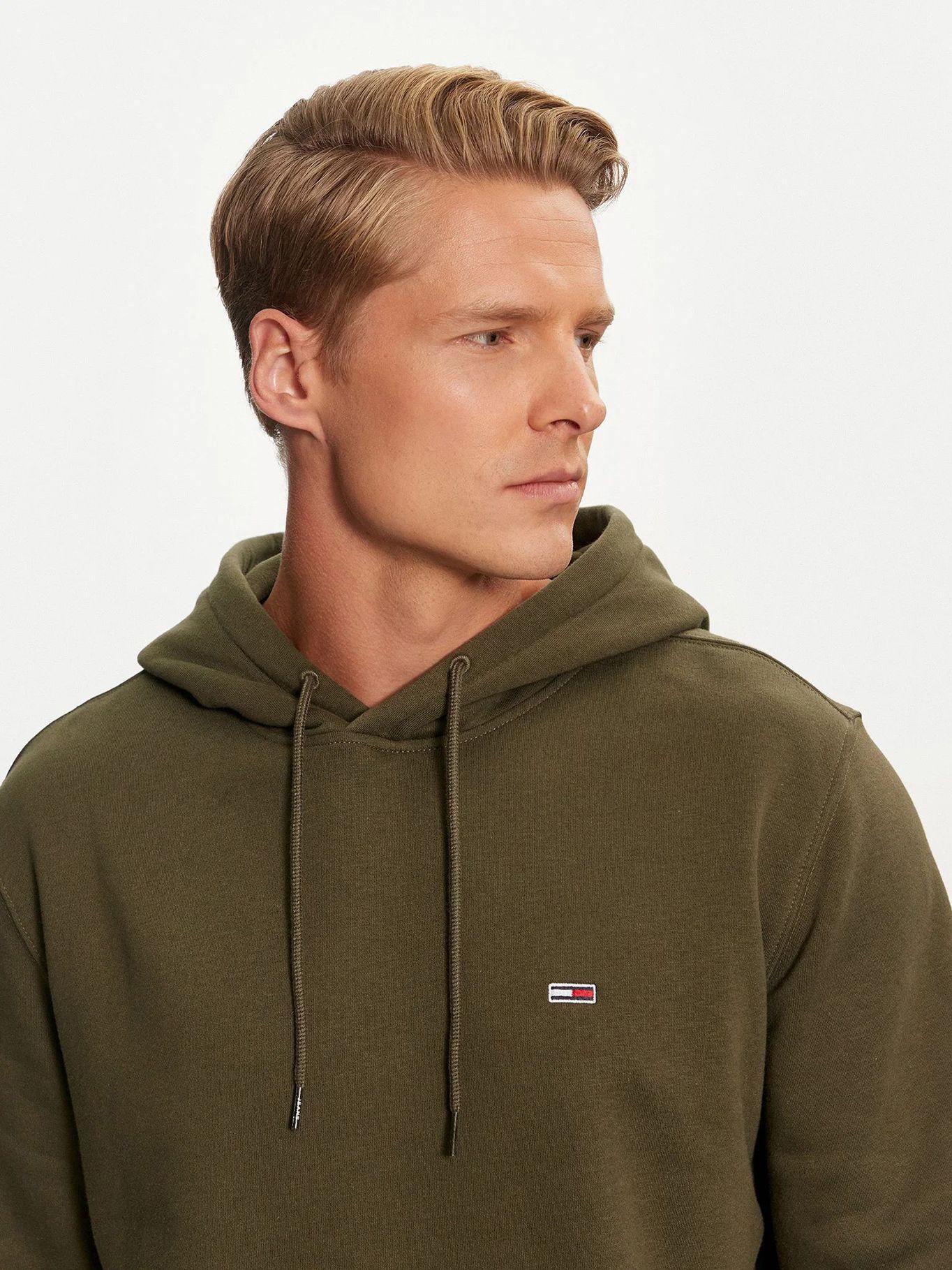 Polerón Hoodie Solid Con Logo Verde Tommy Jeans-3