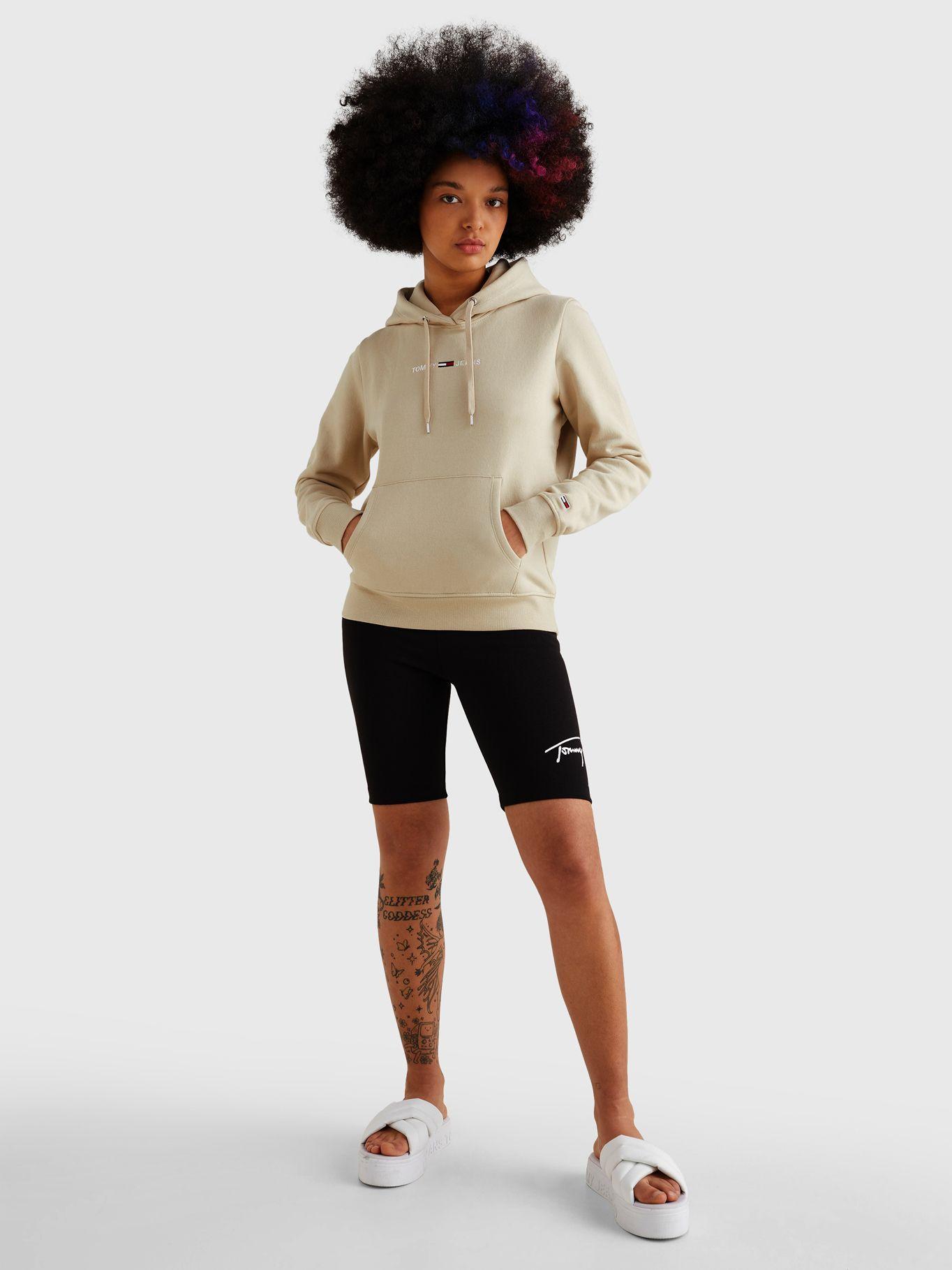 Polerón Hoodie Linear Logo Beige Tommy Jeans JN2-0