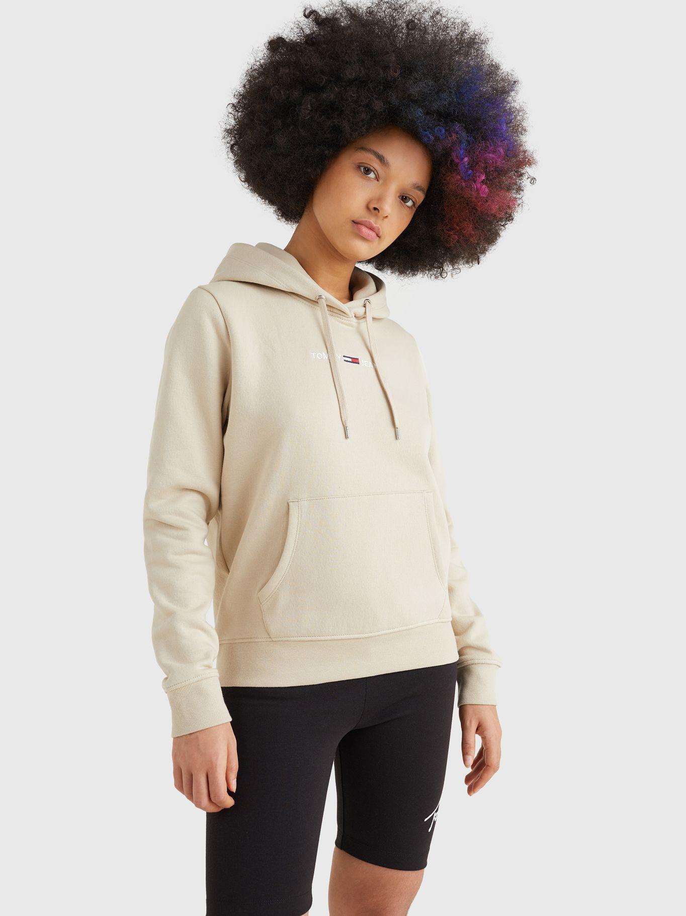 Polerón Hoodie Linear Logo Beige Tommy Jeans JN2-3