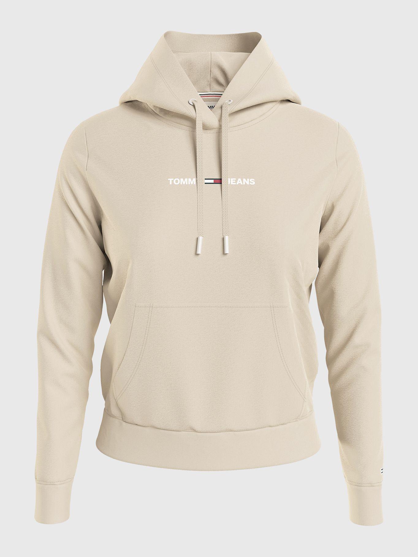 Polerón Hoodie Linear Logo Beige Tommy Jeans JN2-4