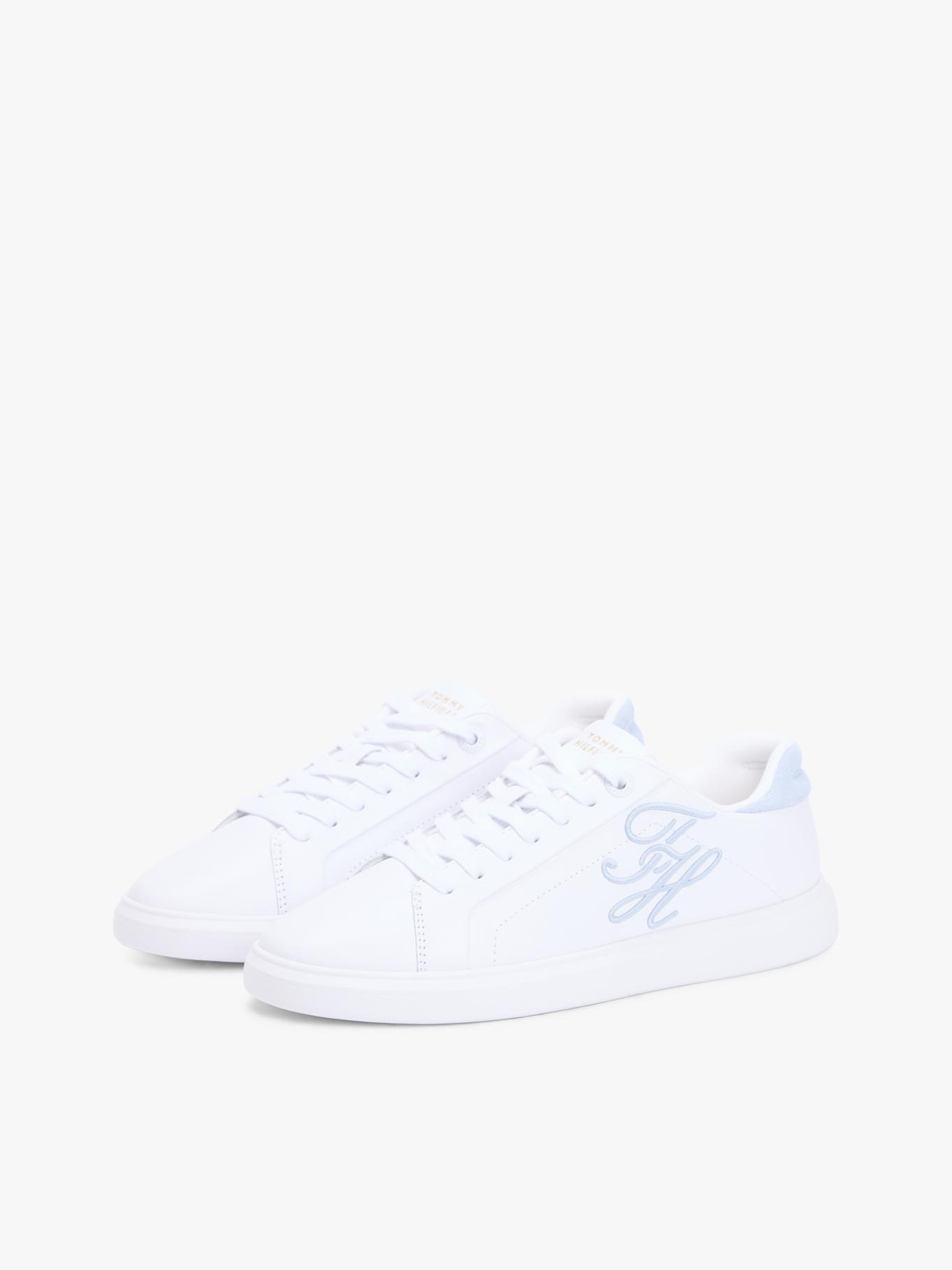 Zapatillas De Cuero Con Logo Bordado-0