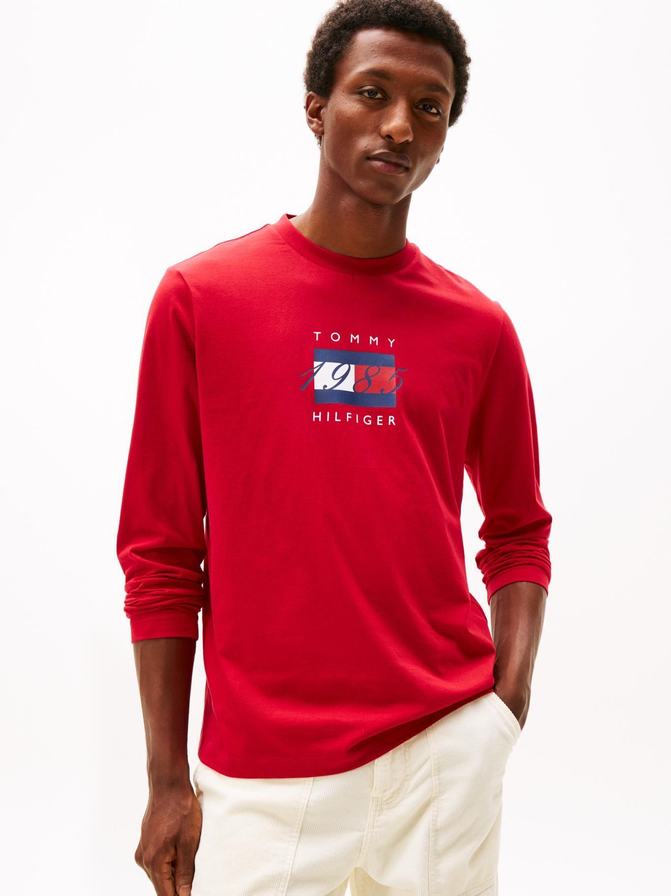 Polera Linear Flag Graphic Logo Rojo Tommy Hilfiger-0