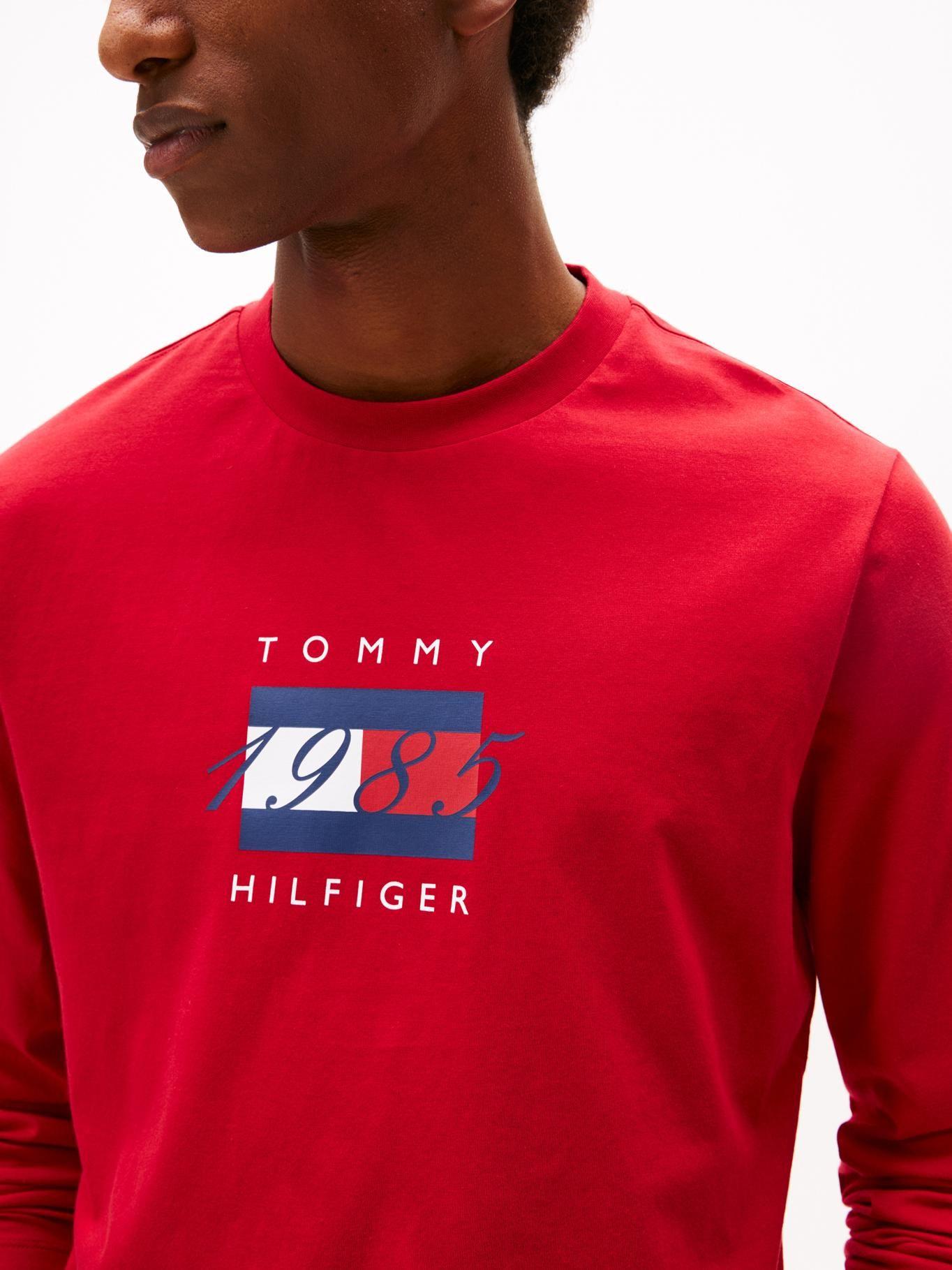 Polera Linear Flag Graphic Logo Rojo Tommy Hilfiger-3