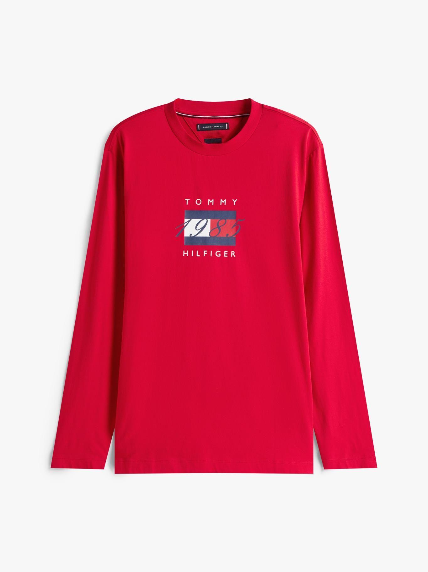 Polera Linear Flag Graphic Logo Rojo Tommy Hilfiger-4