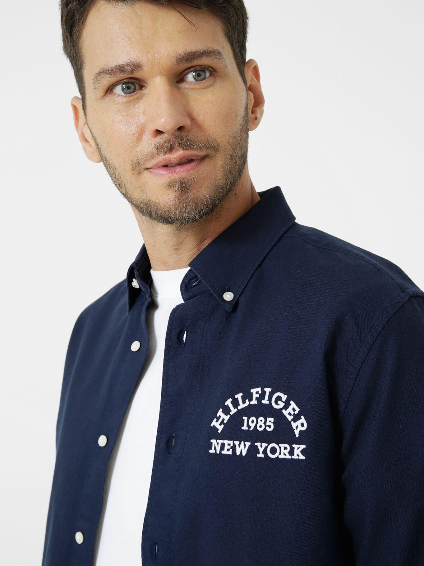 Camisa Small Graphic Con Logo Azul Tommy Hilfiger-3