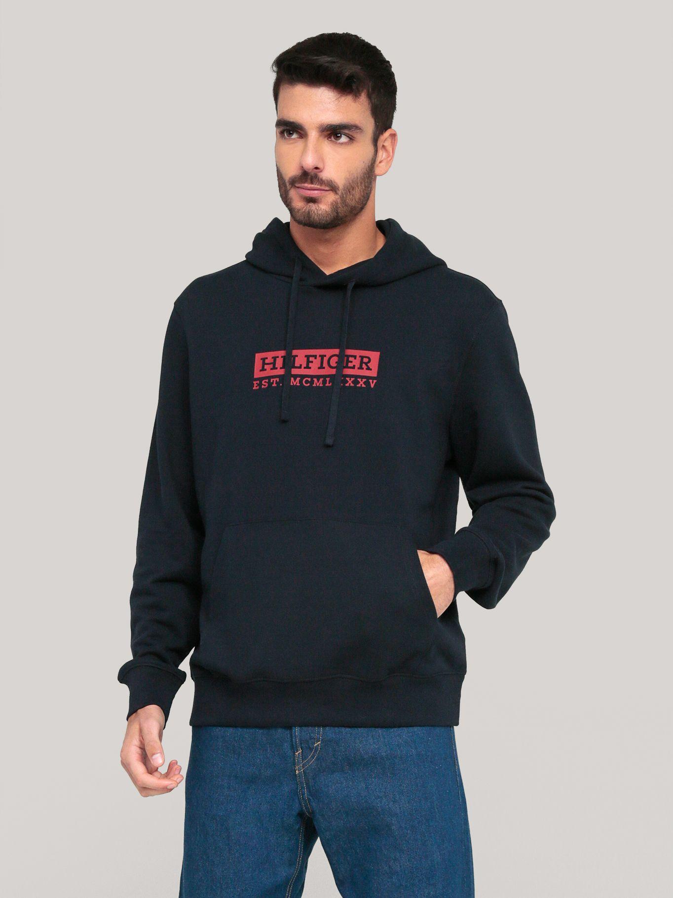 Polerón Hoodie Colour_ Logo Azul Tommy Hilfiger-0