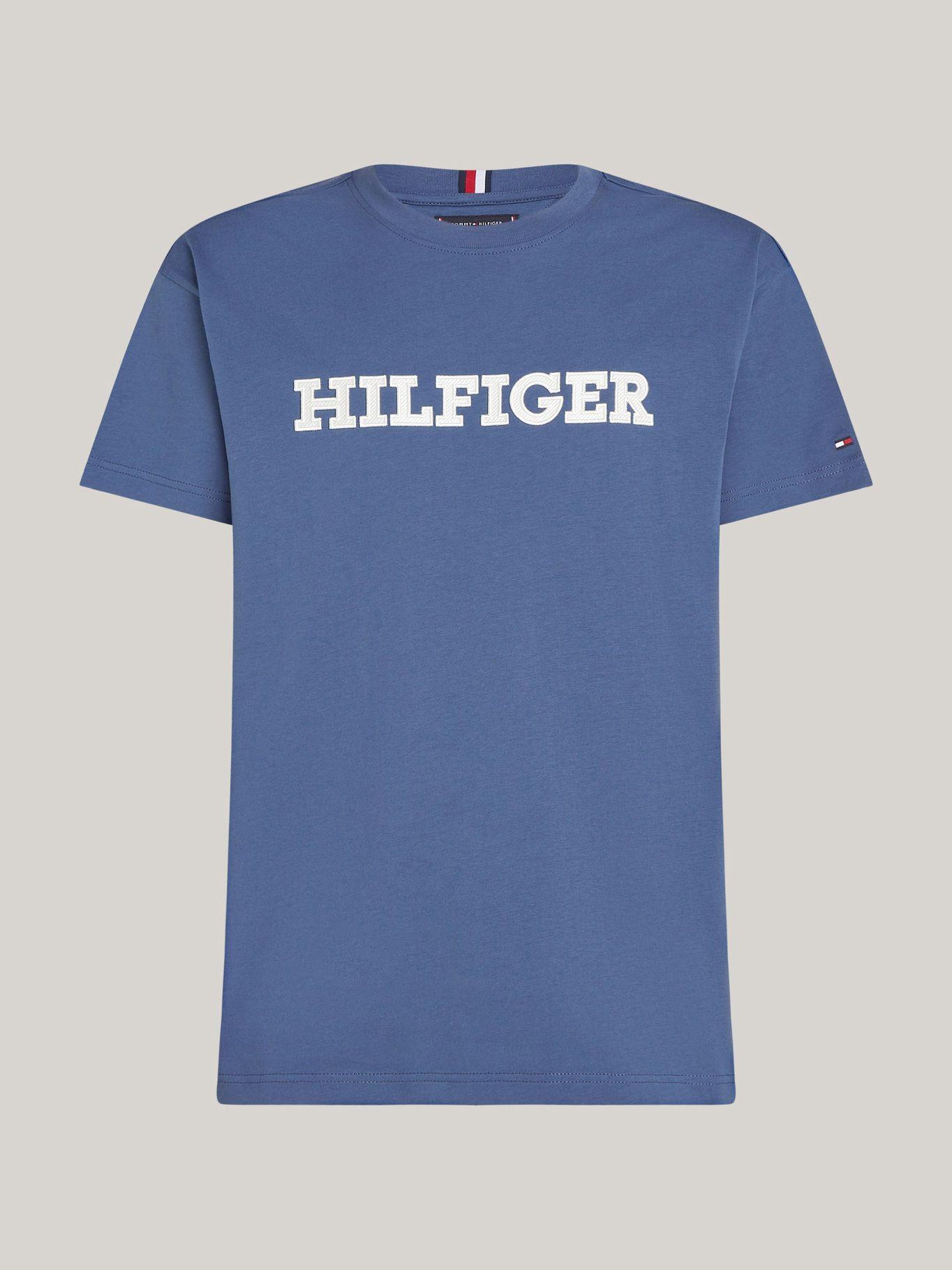 Polera Con Logo Monotype Bordado Azul Tommy Hilfiger-5