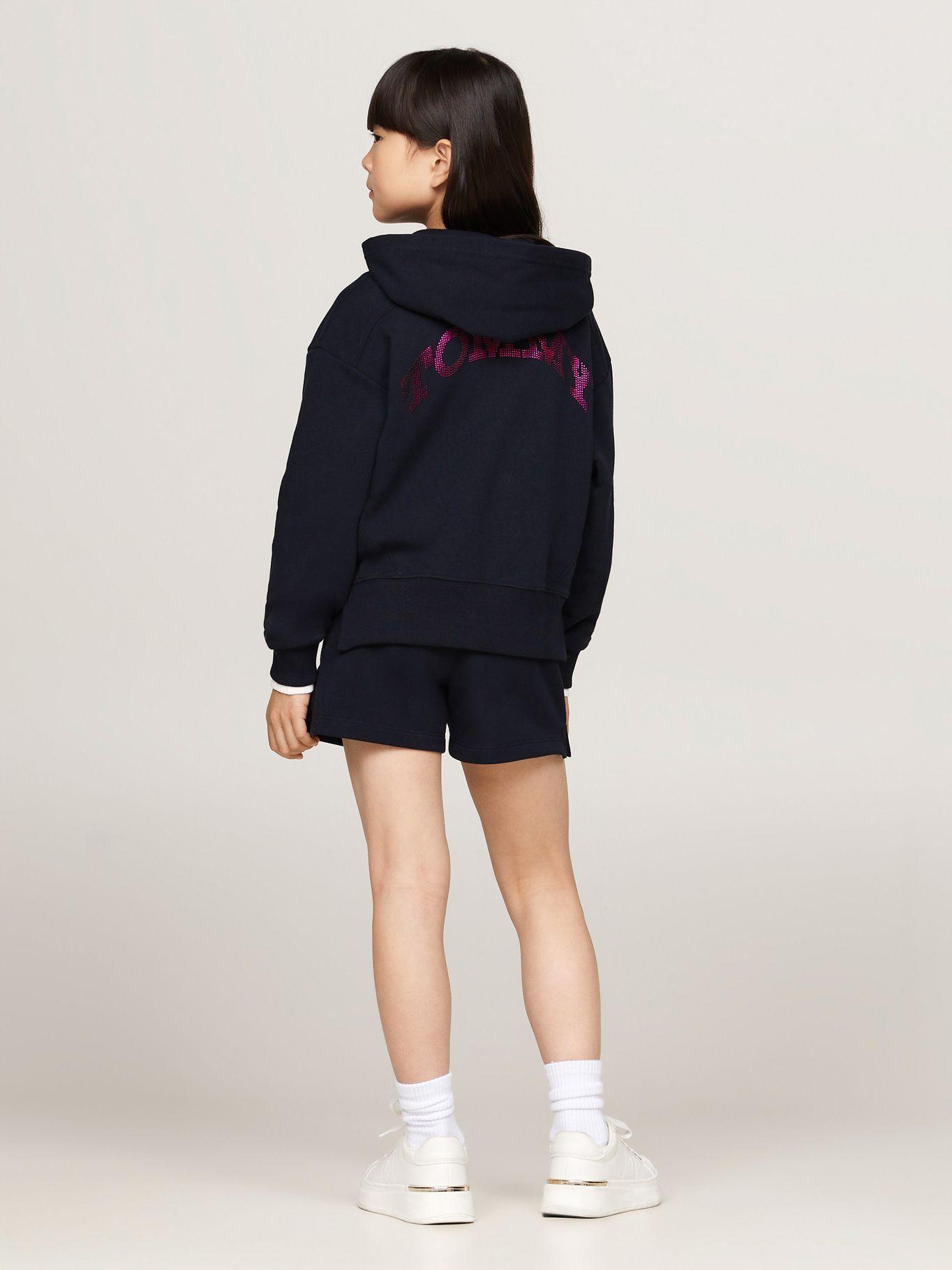 Polerón Hoodie De Niña Varsity Logo Azul Tommy Hilfiger-2