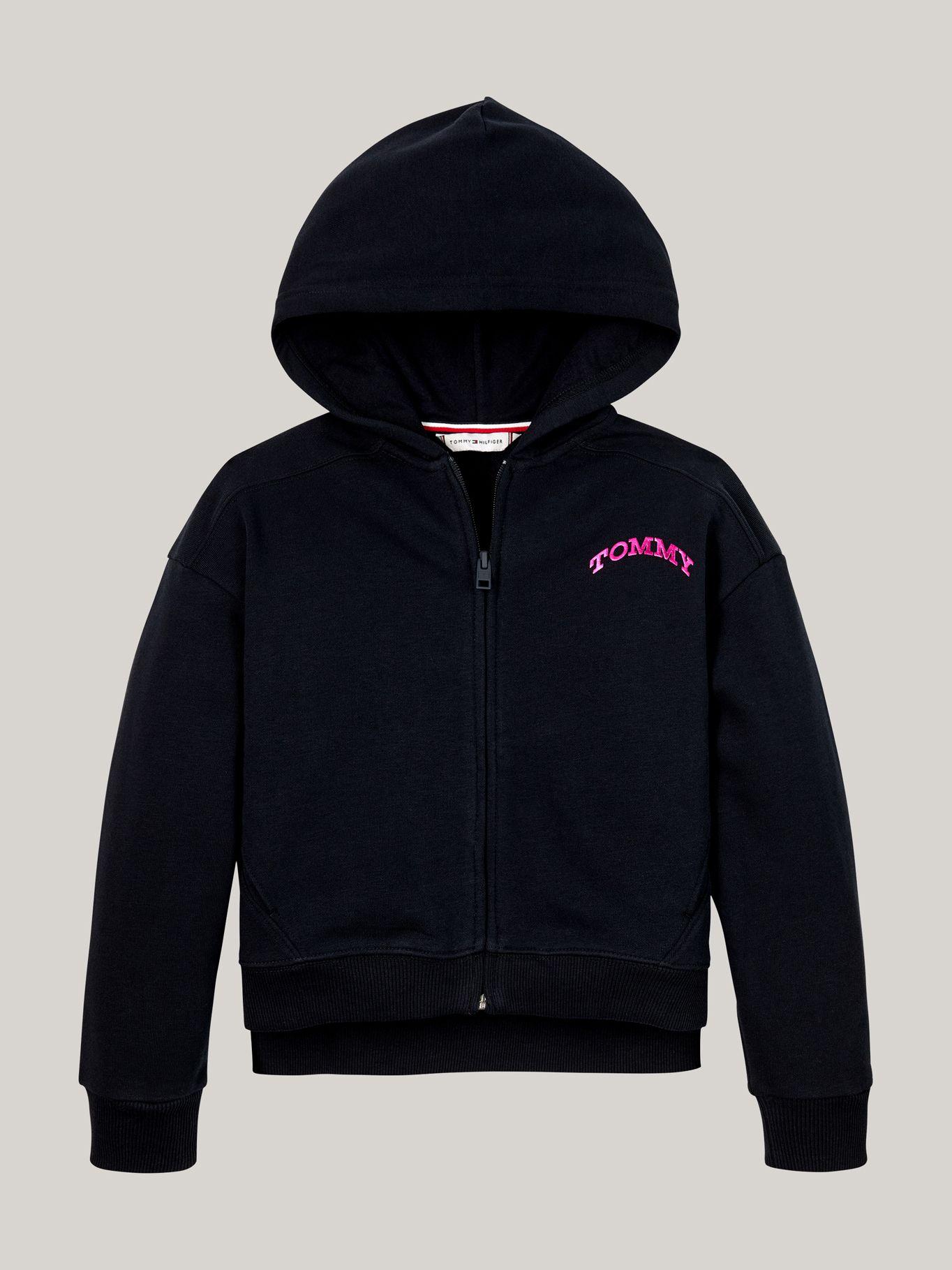 Polerón Hoodie De Niña Varsity Logo Azul Tommy Hilfiger-4