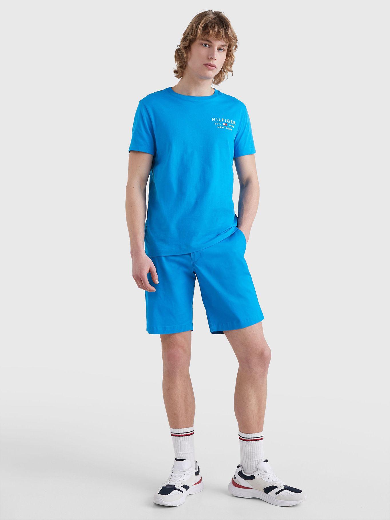 Polera Brand Small Logo Celeste Tommy Hilfiger-1