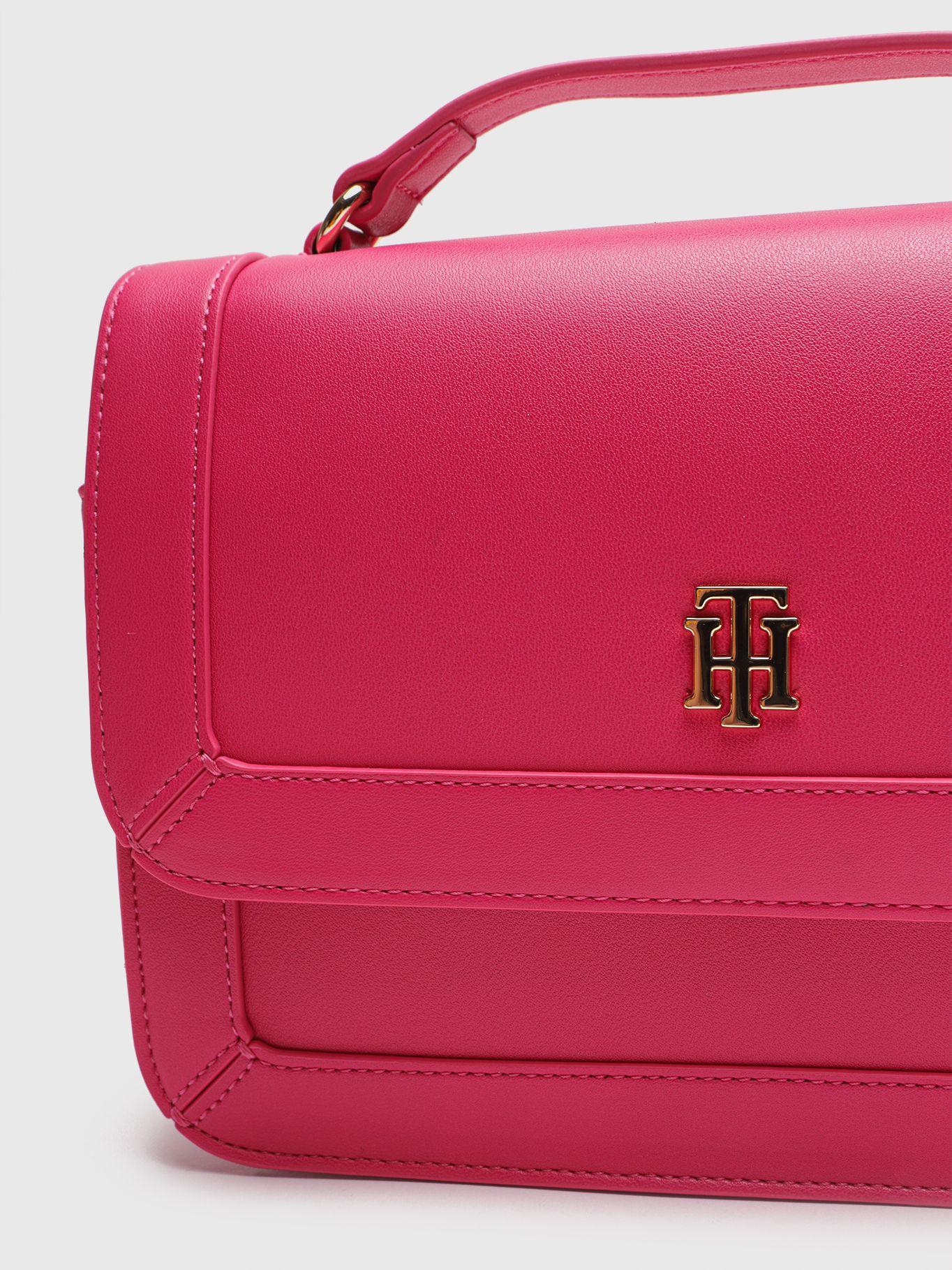 Bolso Bandolera Con Solapa Rosado Tommy Hilfiger-3