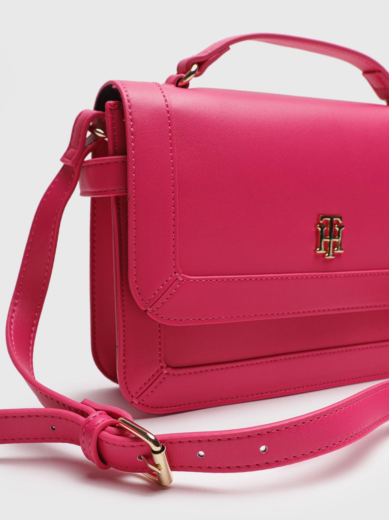 Bolso Bandolera Con Solapa Rosado Tommy Hilfiger-4