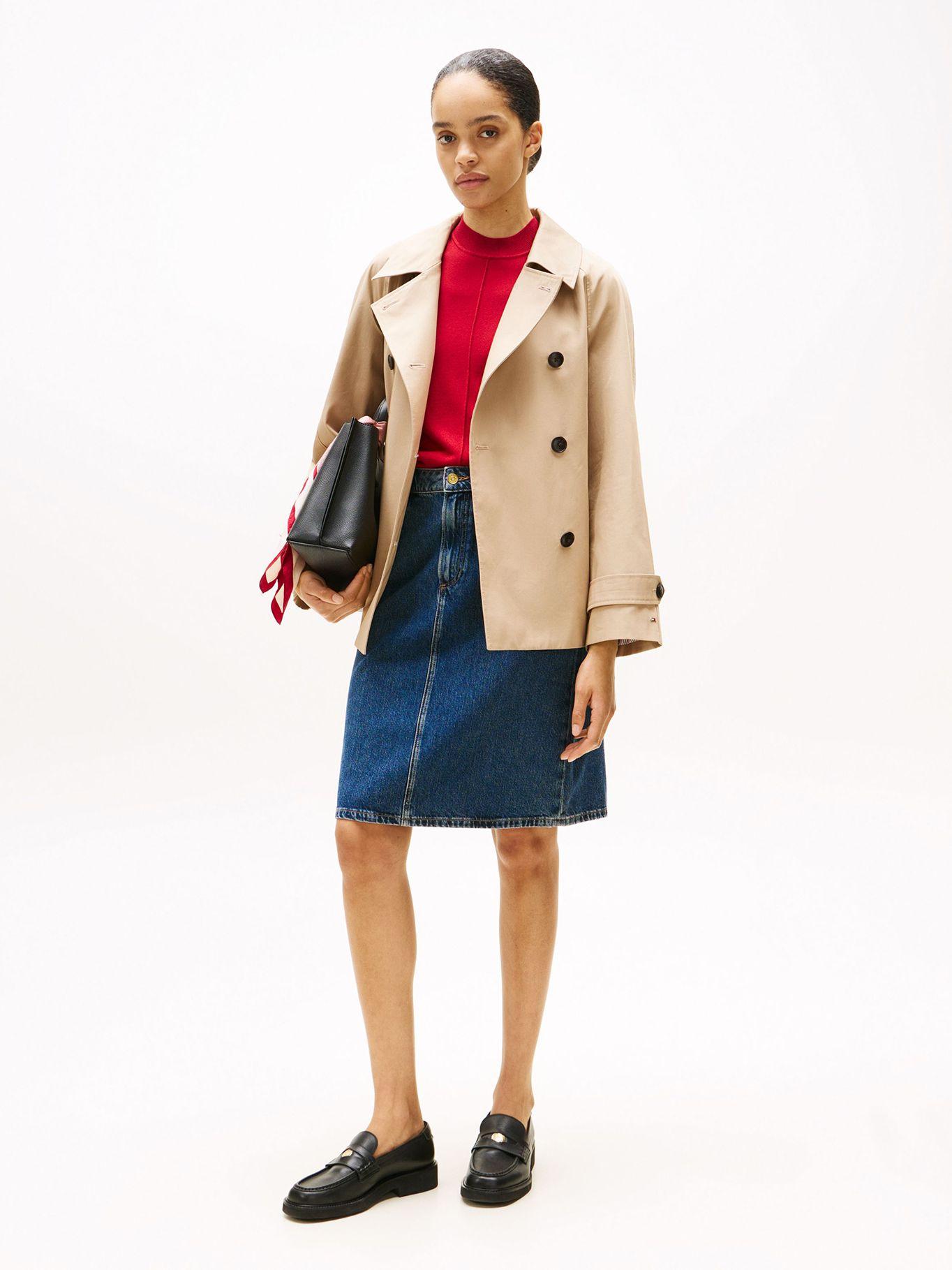 Falda Denim De Corte Recto Azul Tommy Hilfiger-0