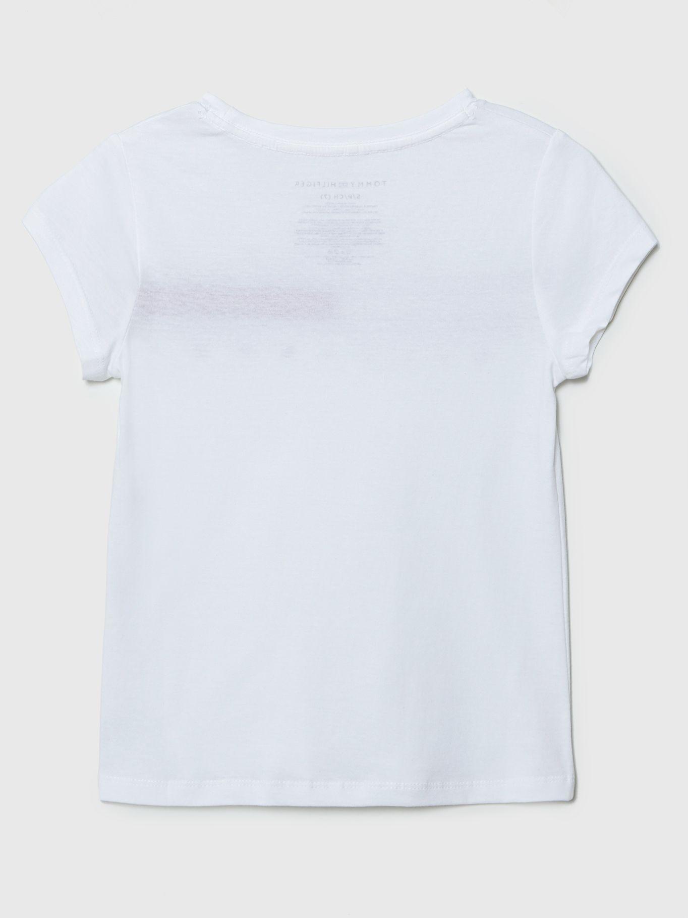 Polera De Niña Pieced Flag Logo Blanco Tommy Hilfiger-1