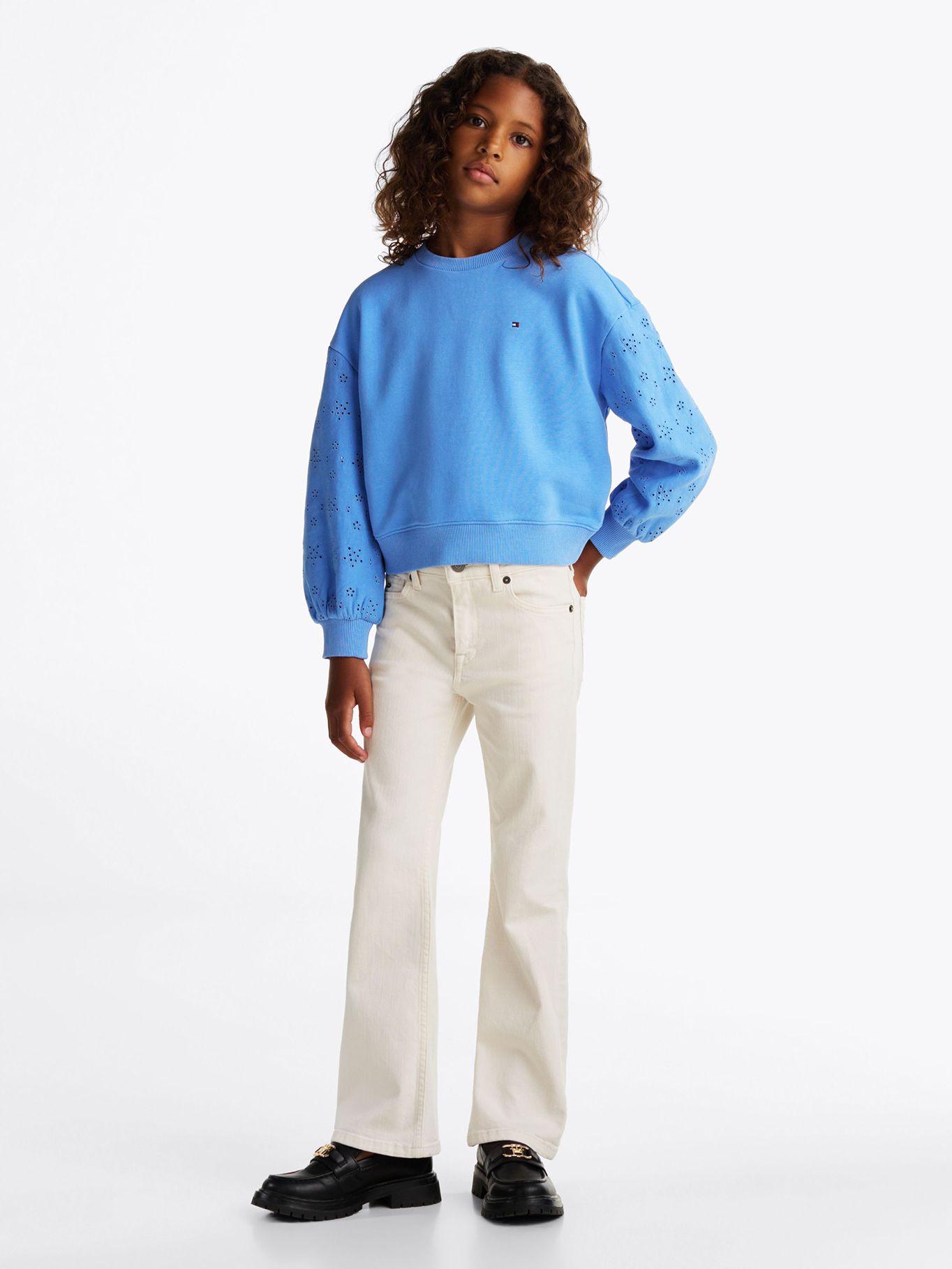 Polerón Con Diseño Calado Celeste Tommy Hilfiger-1