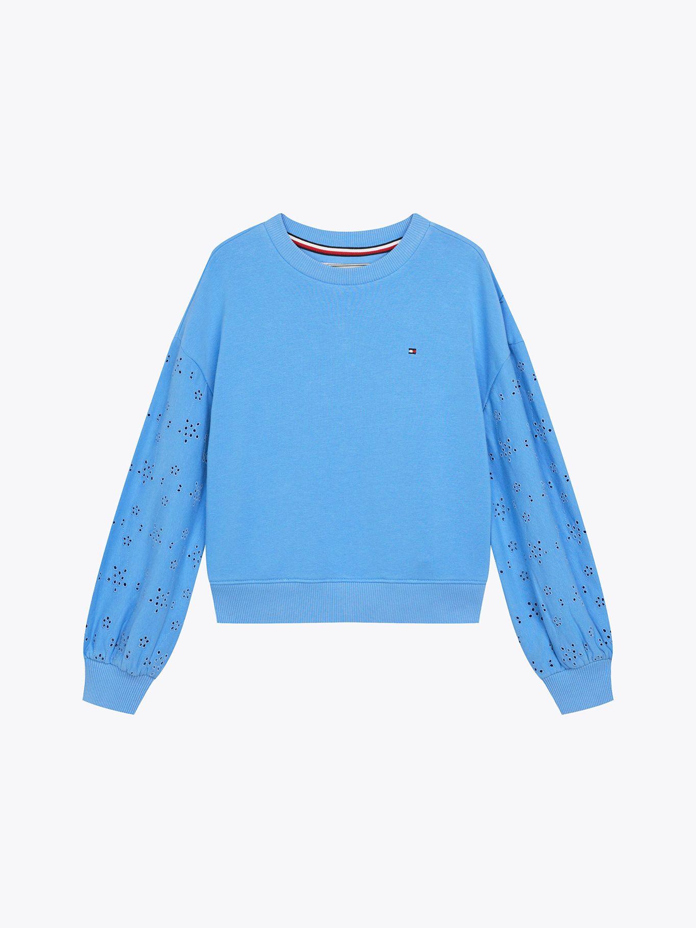 Polerón Con Diseño Calado Celeste Tommy Hilfiger-4