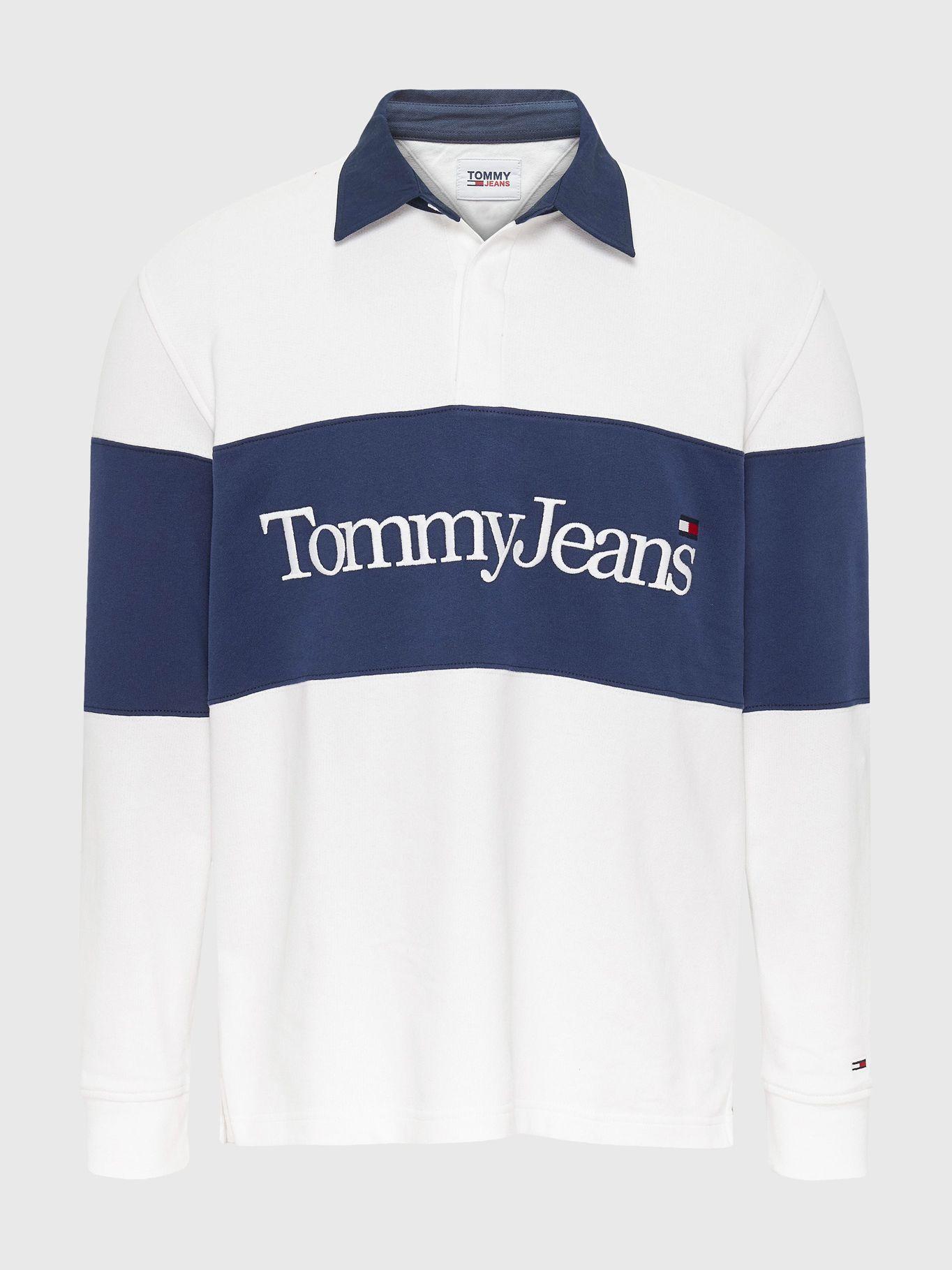 Polera Linear Rugby Logo Blanco Tommy Jeans-4
