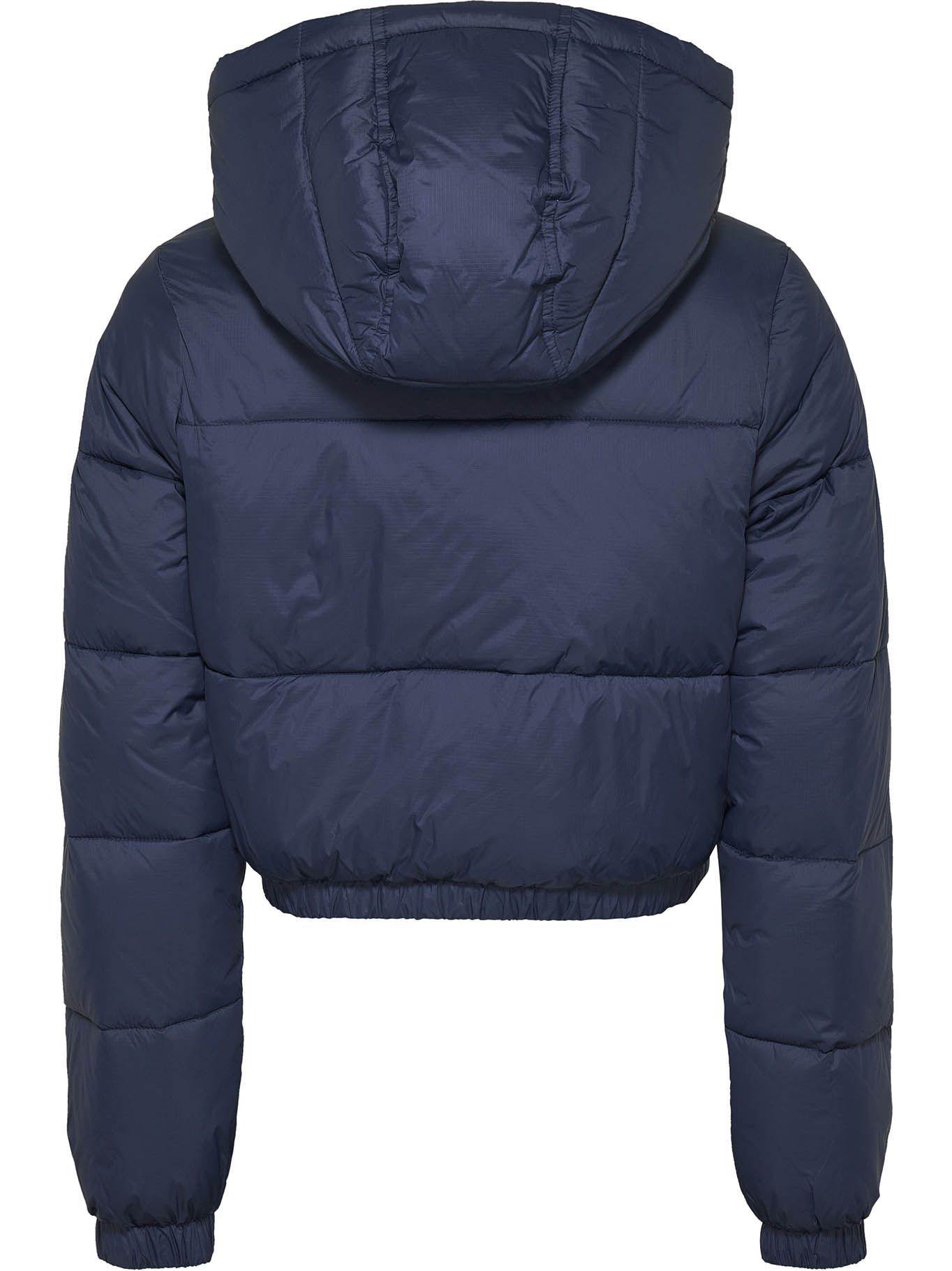 Parka Cropped Signature Logo Azul Tommy Hilfiger-1