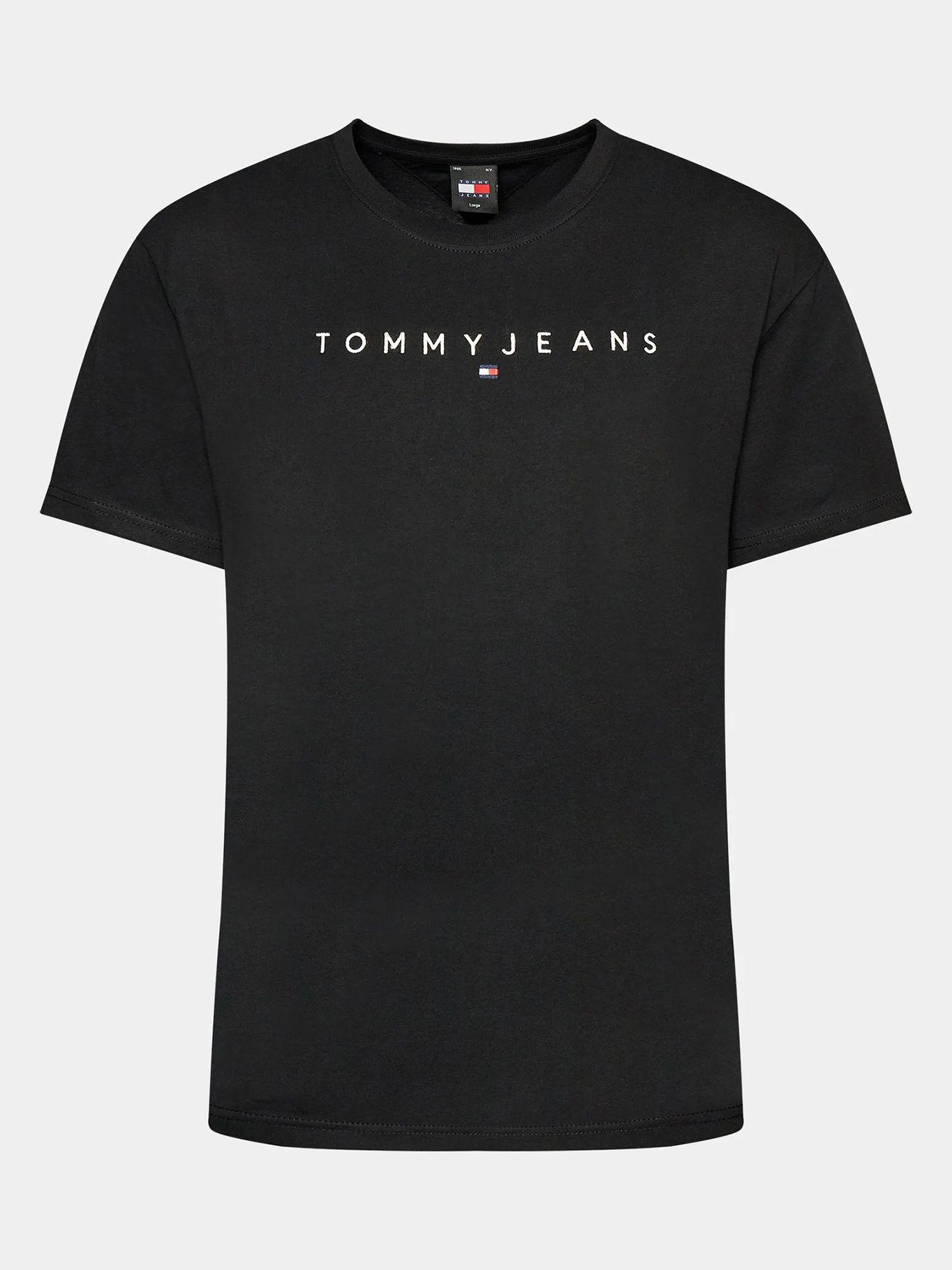 Polera Regular Linear Logo Negro Tommy Jeans-5