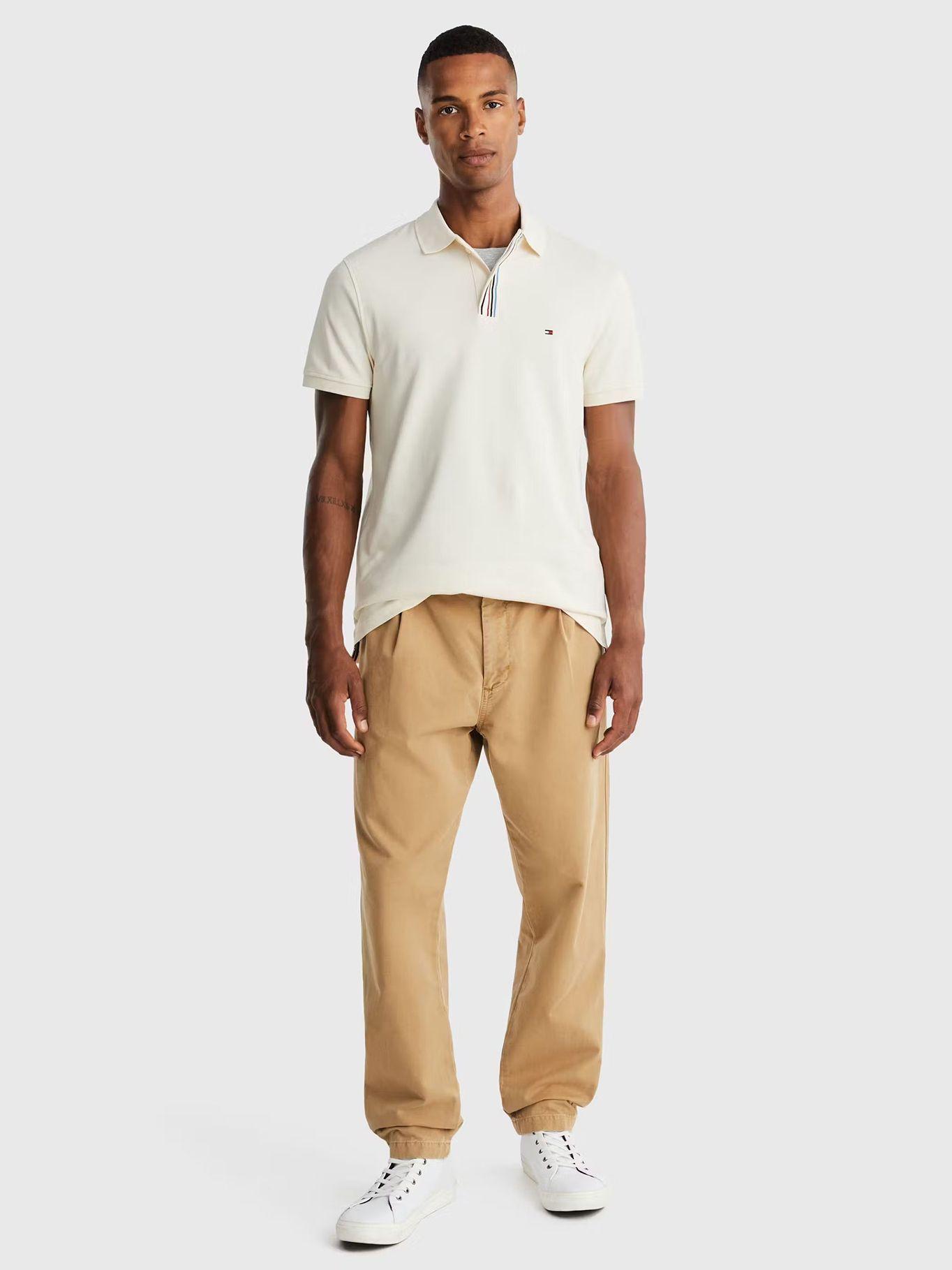 Polo Global Stripe Con Logo Blanco Tommy Hilfiger-1