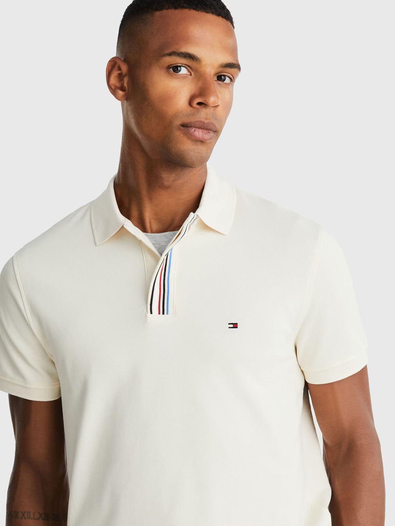 Polo Global Stripe Con Logo Blanco Tommy Hilfiger-3