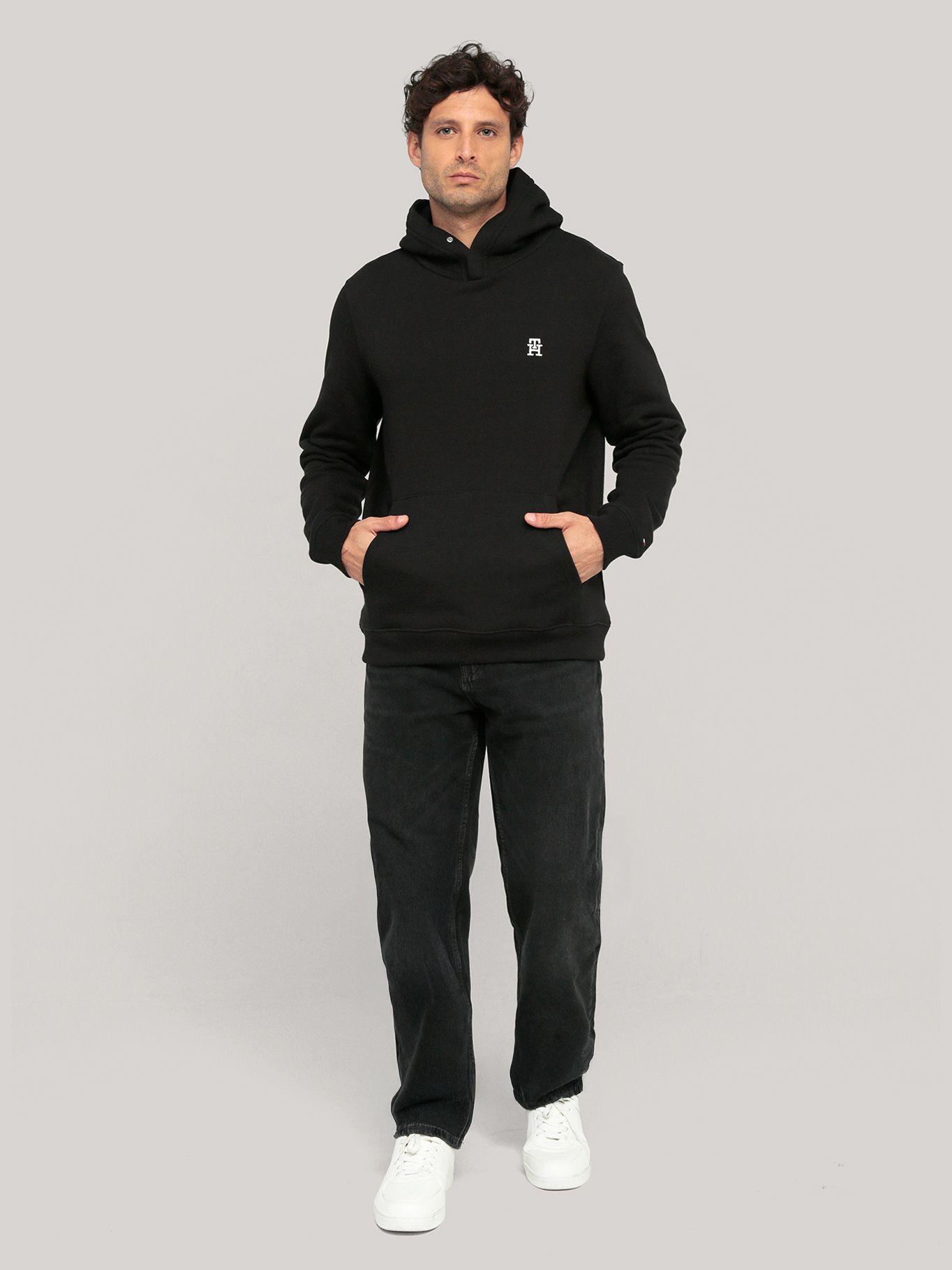 Polerón Hoodie Monograma Th Negro Tommy Hilfiger-1