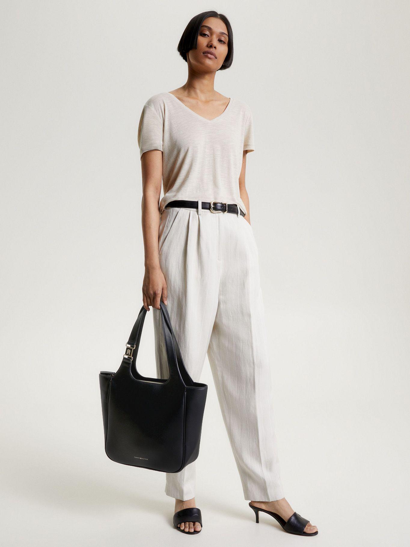 Tote Contemporary Solid Negro Tommy Hilfiger-1