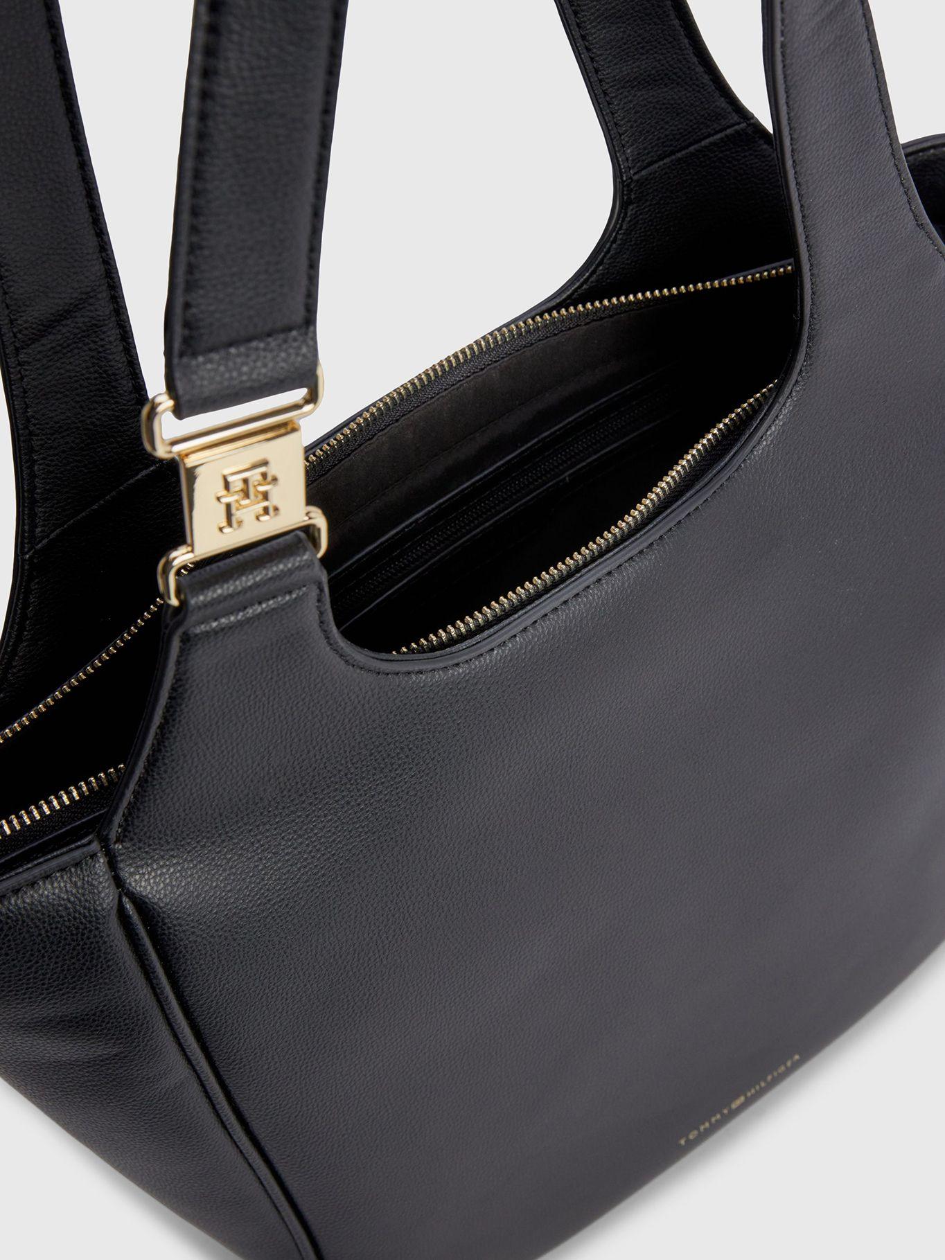 Tote Contemporary Solid Negro Tommy Hilfiger-2