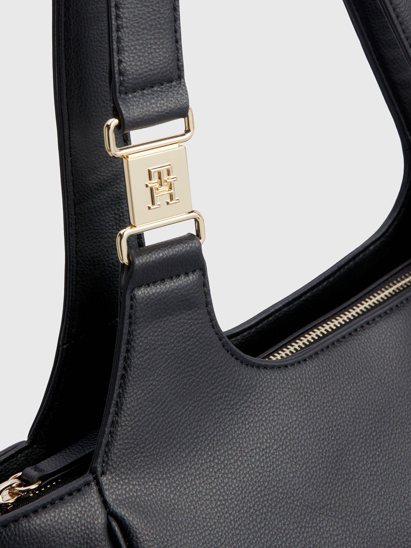 Tote Contemporary Solid Negro Tommy Hilfiger-3
