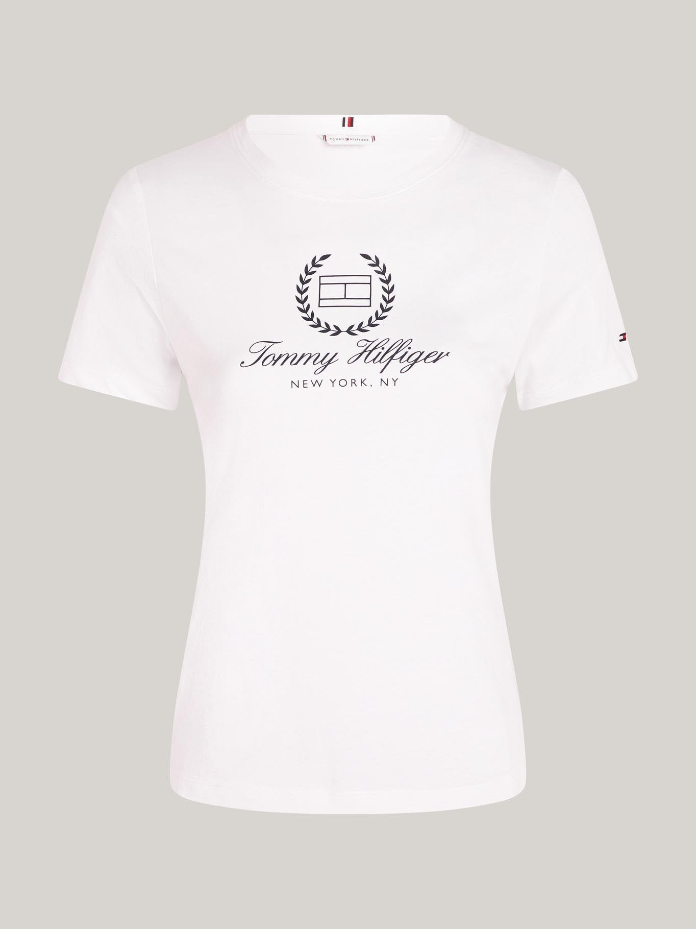 Polera Flag Logo Slim Fit Blanco Tommy Hilfiger-4