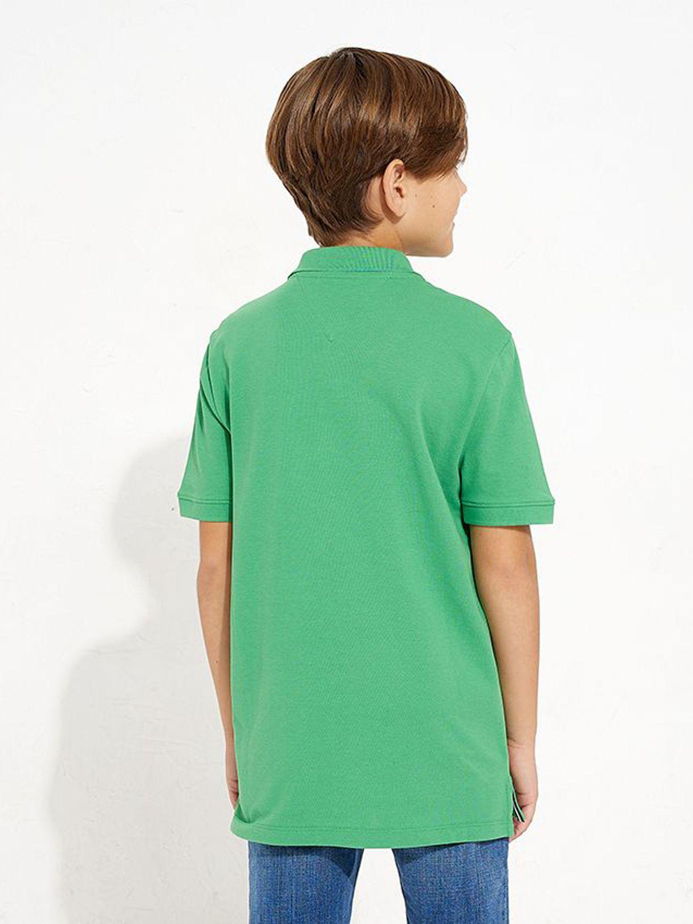 Polo Con Logo Arqueado Verde Tommy Hilfiger-2