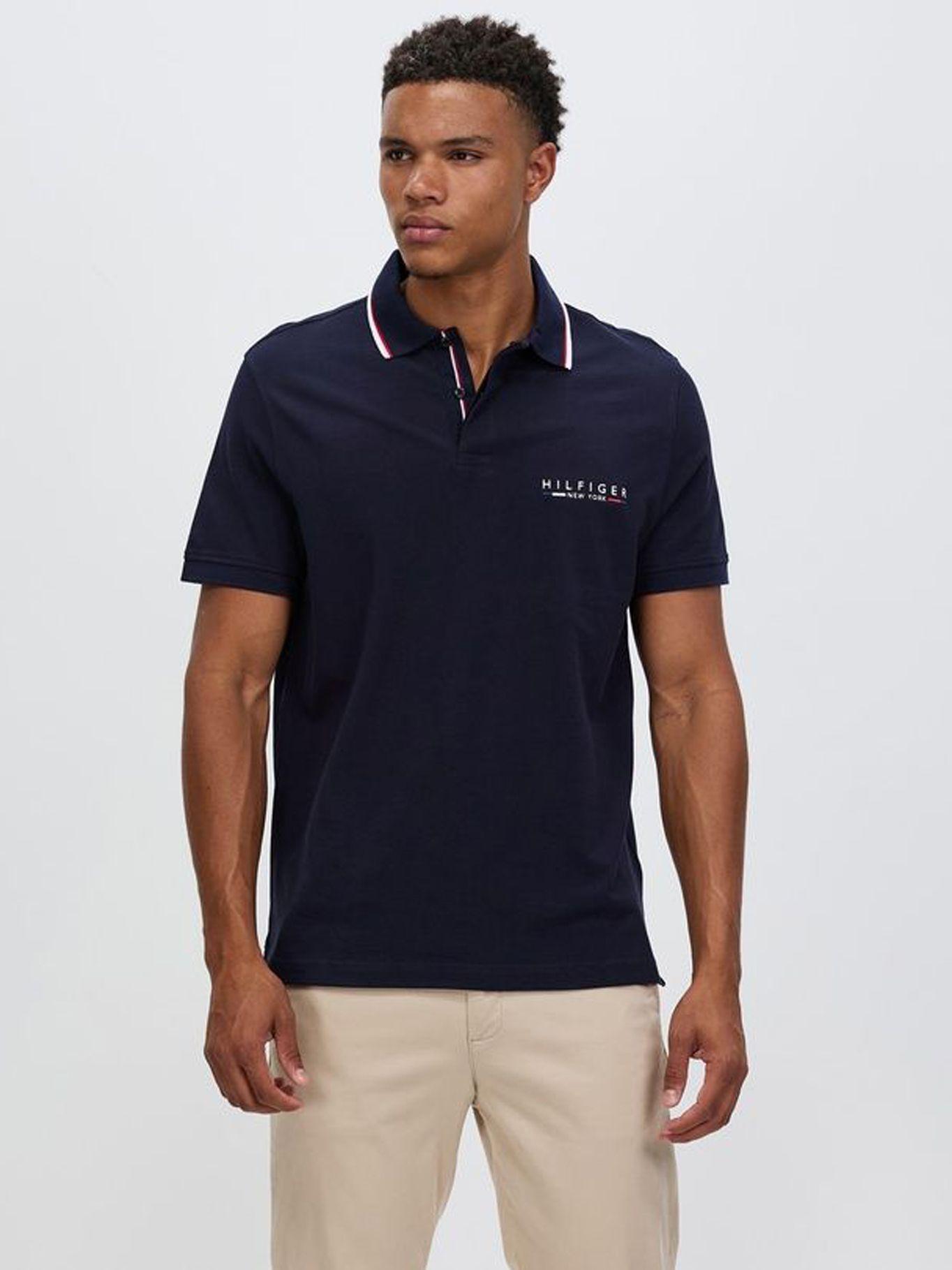 Polo Im Con Logo Bordado Azul Tommy Hilfiger-0