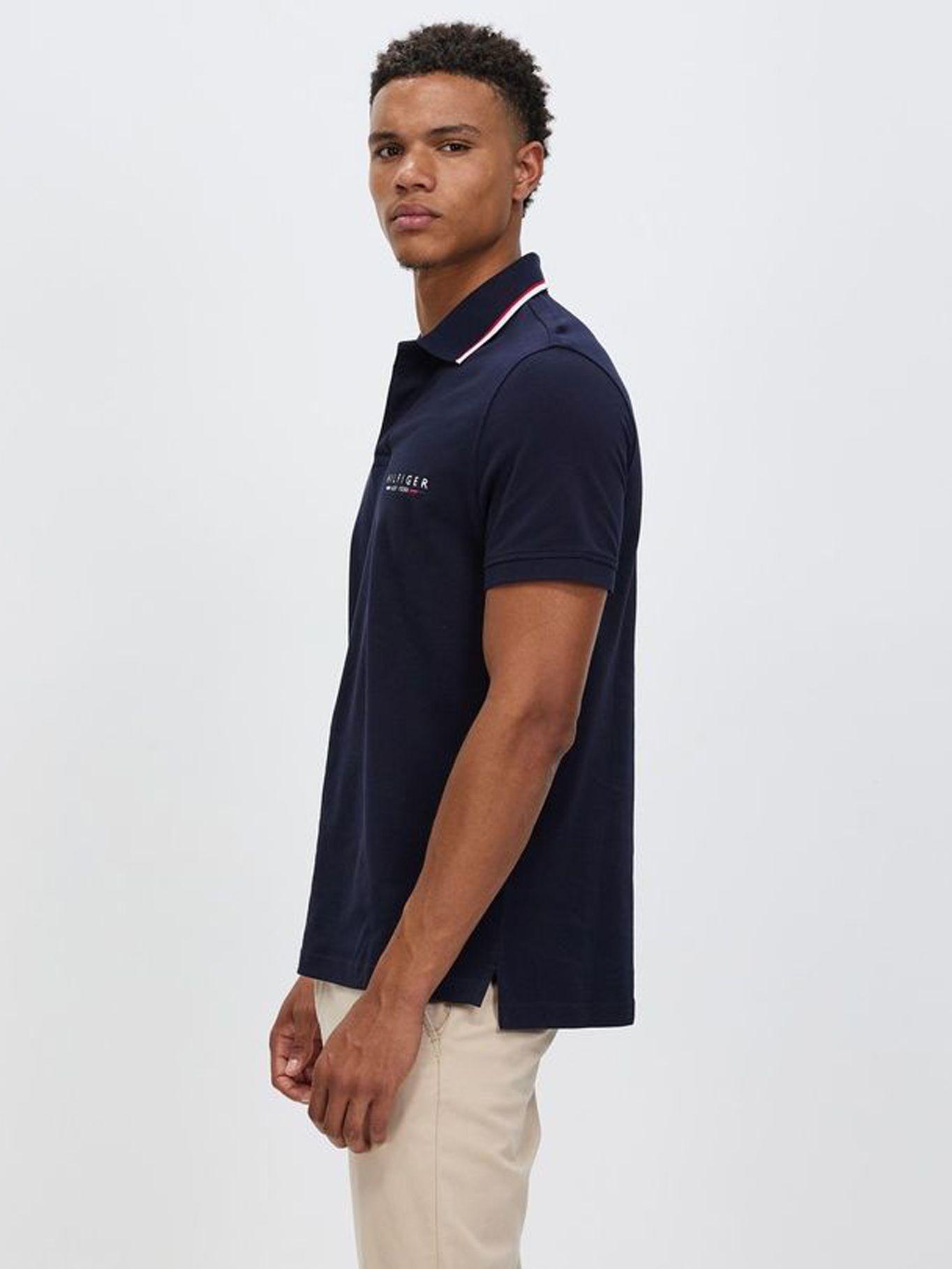 Polo Im Con Logo Bordado Azul Tommy Hilfiger-1