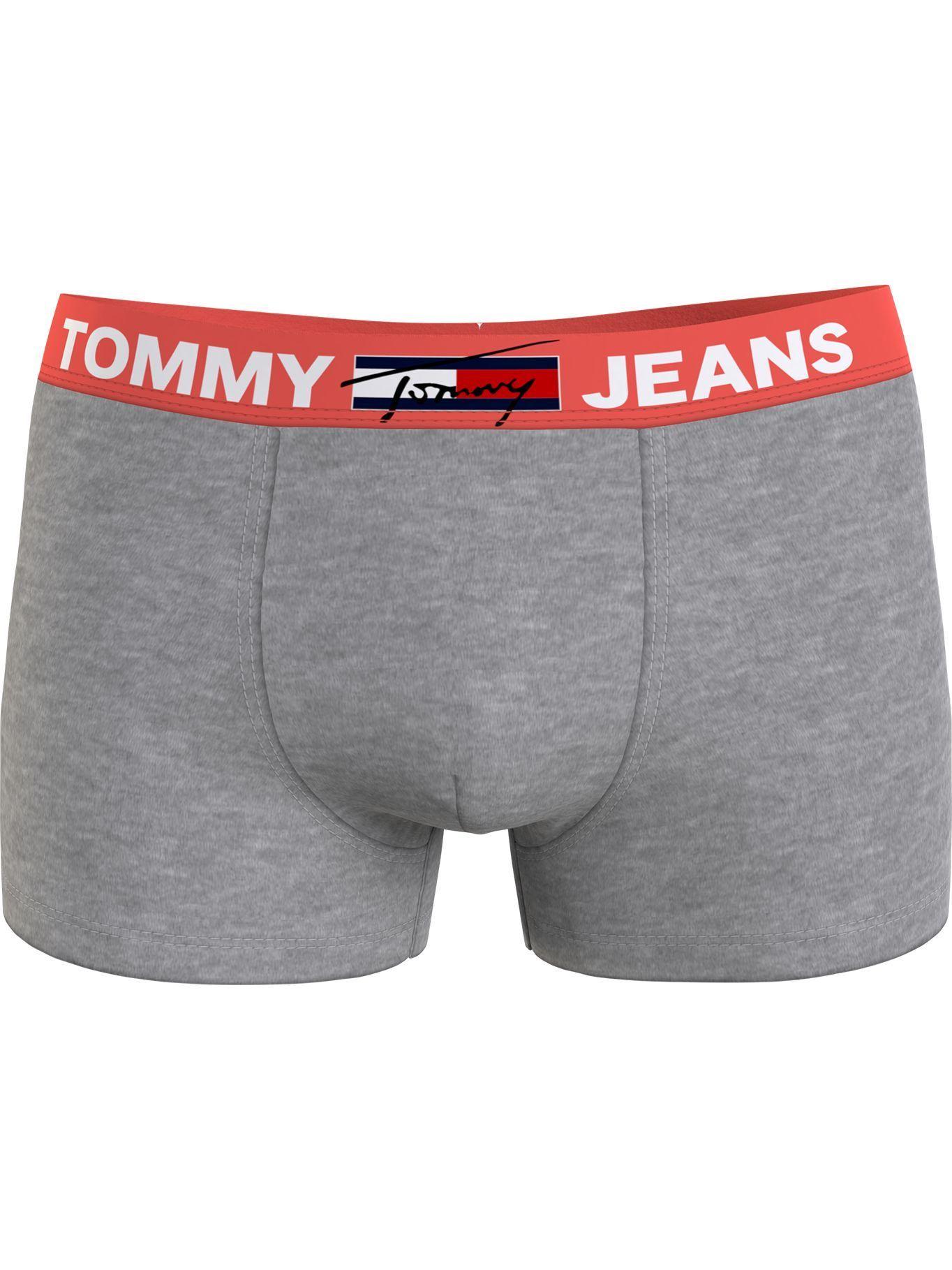 Calzoncillo Trunk Algodón Con Logo Gris Tommy Hilfiger-0