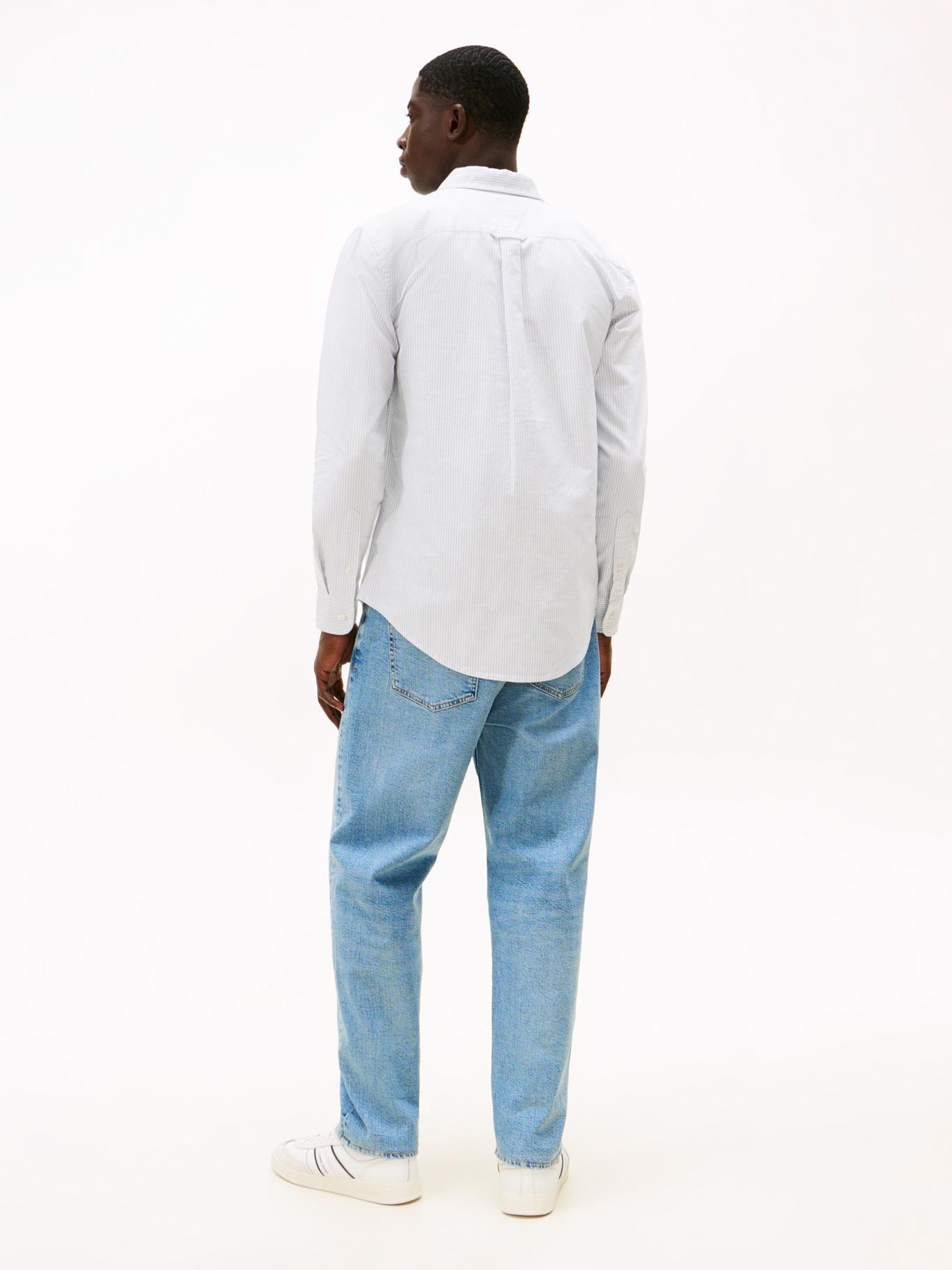 Camisa Diseño De Rayas Slim Fit Tommy Jeans Blanco-2