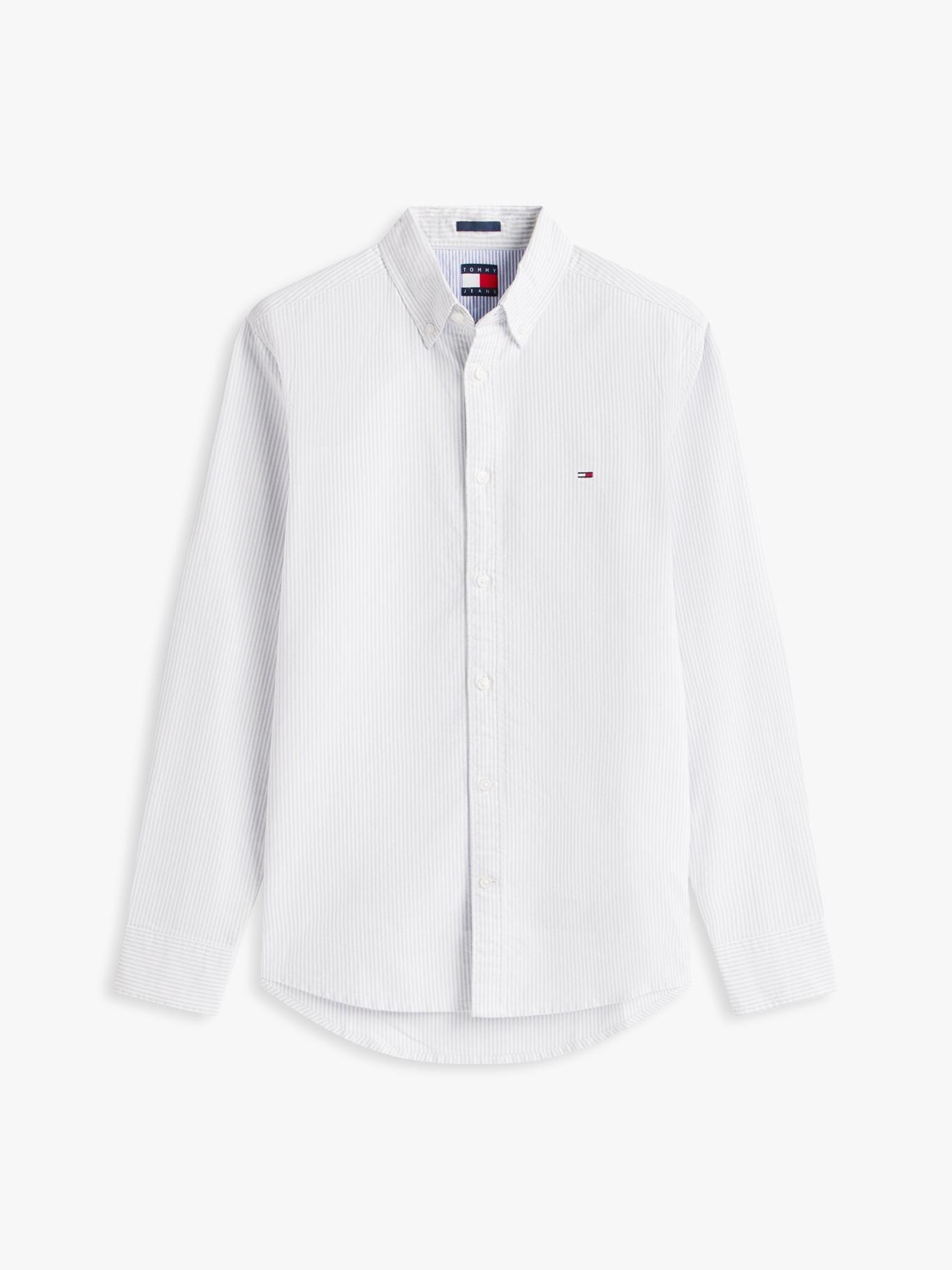 Camisa Diseño De Rayas Slim Fit Tommy Jeans Blanco-4