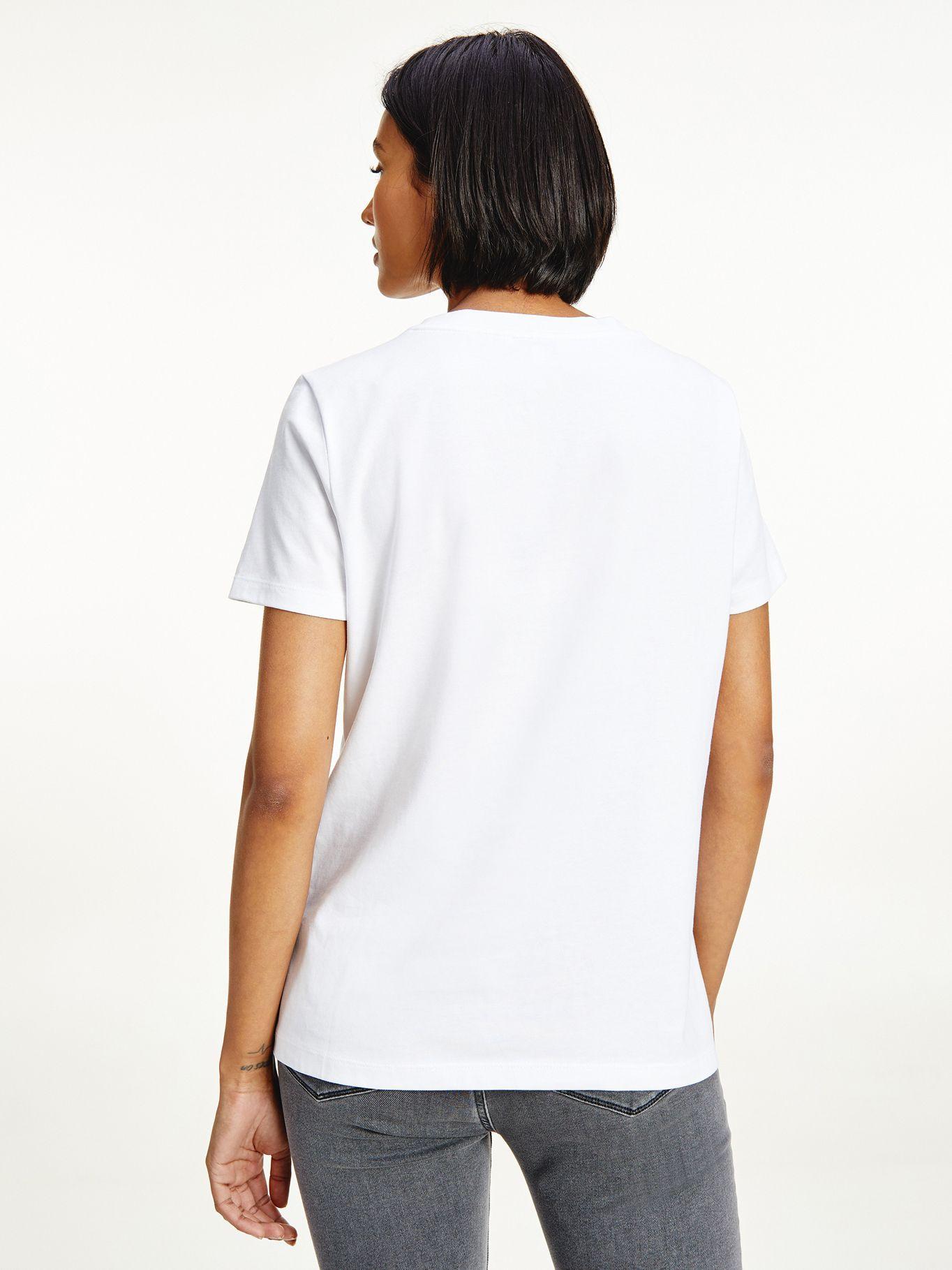 Polera Logo Script Blanco Tommy Hilfiger MY2-1