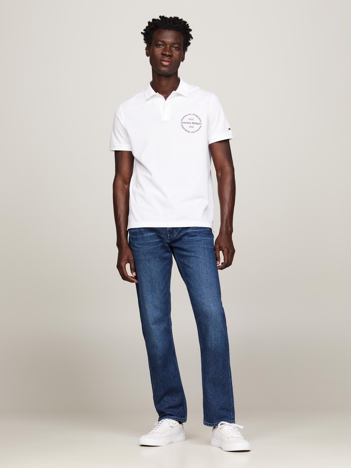 Polo C Logo Circular Regular Fit Blanco Tommy Hilfiger-1
