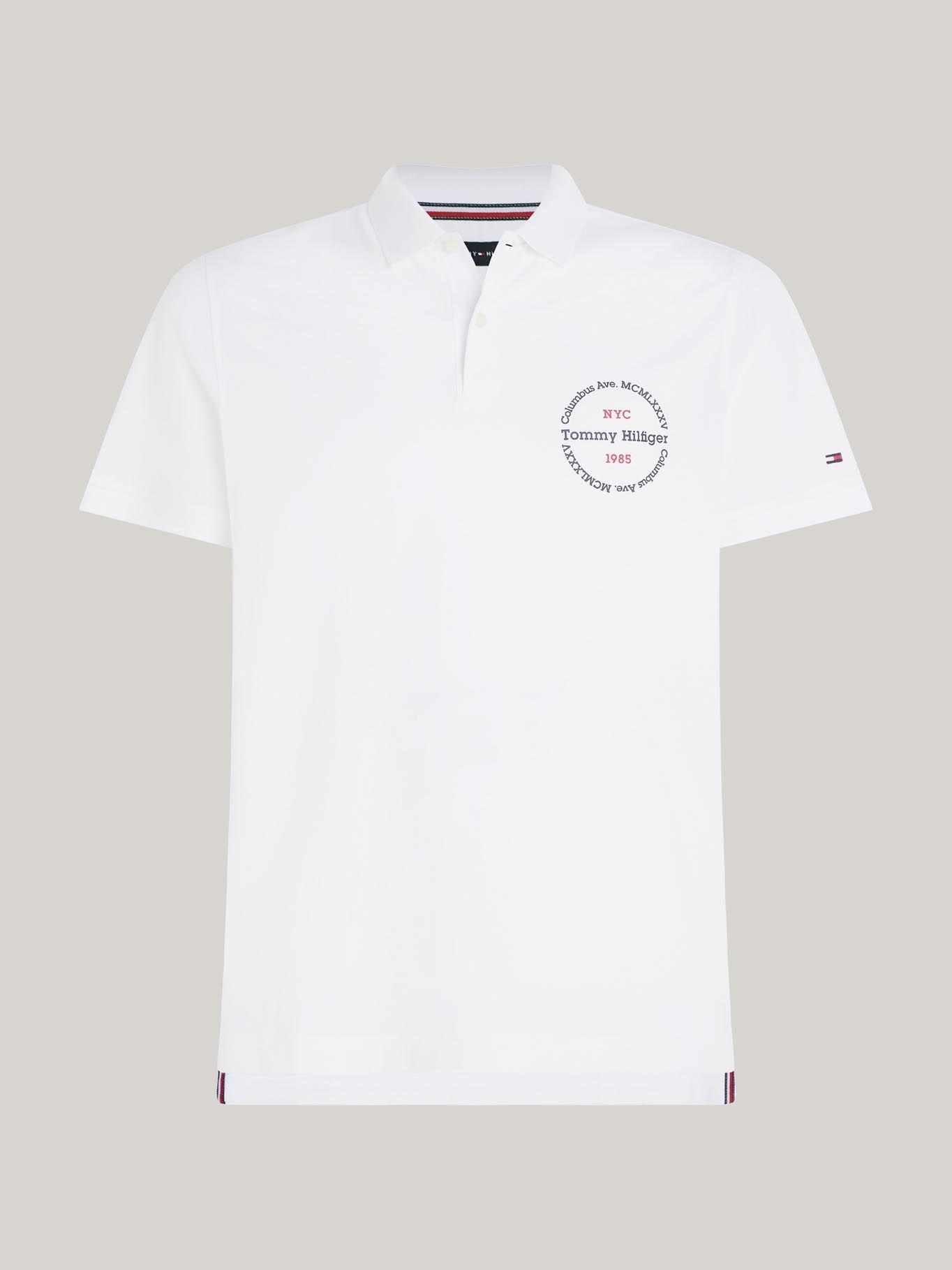 Polo C Logo Circular Regular Fit Blanco Tommy Hilfiger-4
