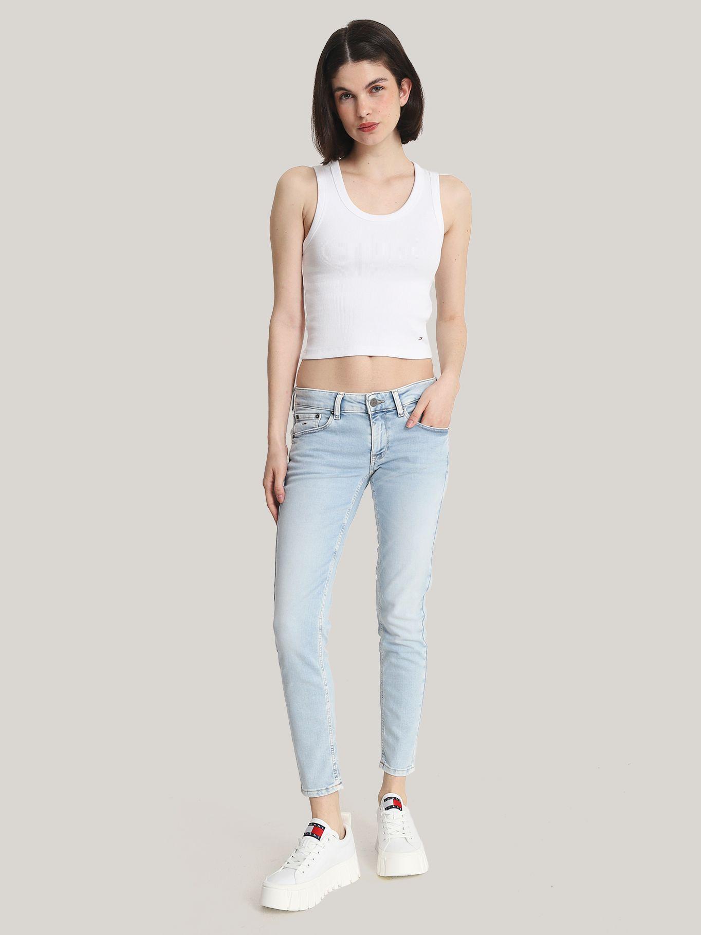 Polera Cropped Acanalada Blanco Tommy Hilfiger-1