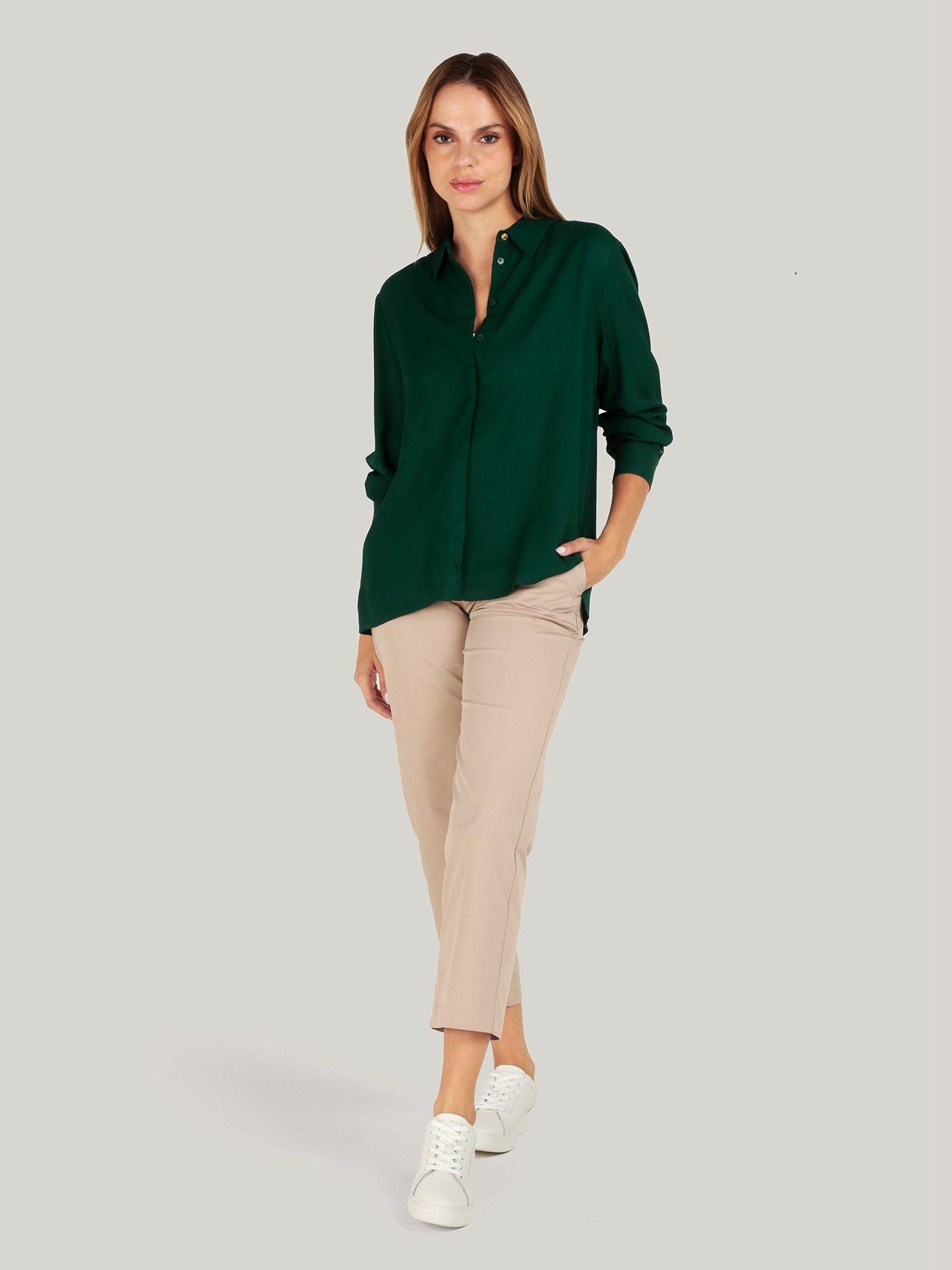 Camisa Logo Metálico Corte Amplio Verde Tommy Hilfiger-1