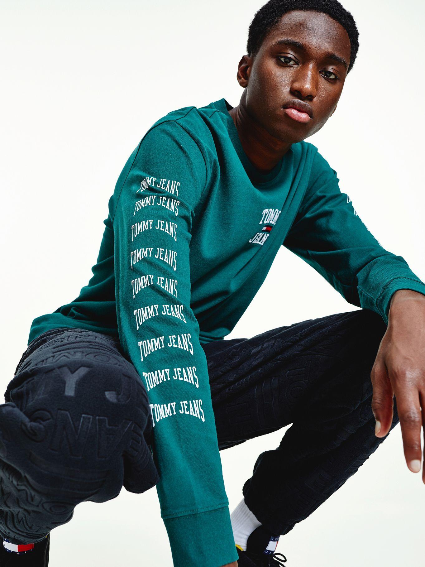 Polera Graphic Logo Verde Tommy Jeans F2-3