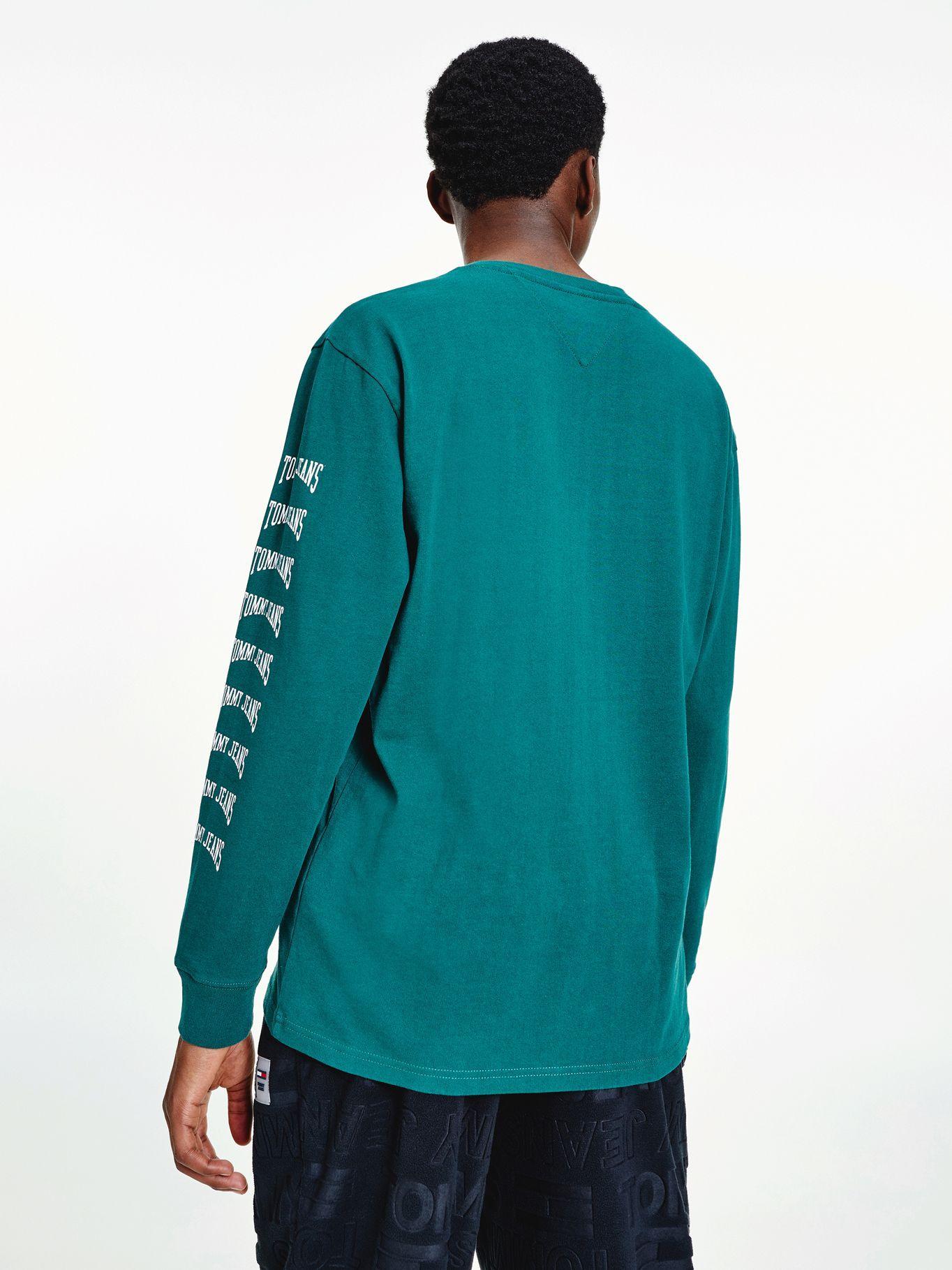 Polera Graphic Logo Verde Tommy Jeans F2-1
