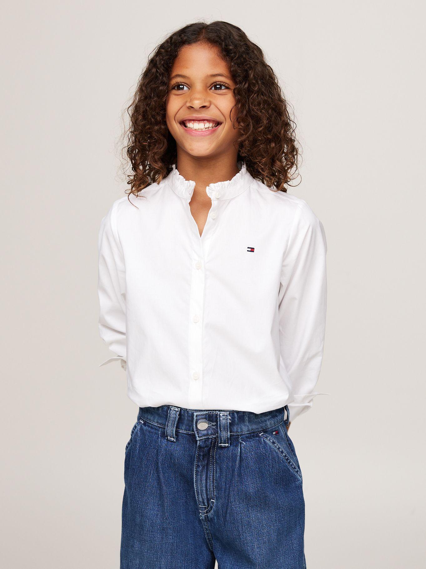 Blusa Con Cuello De Volantes Blanco Tommy Hilfiger-0