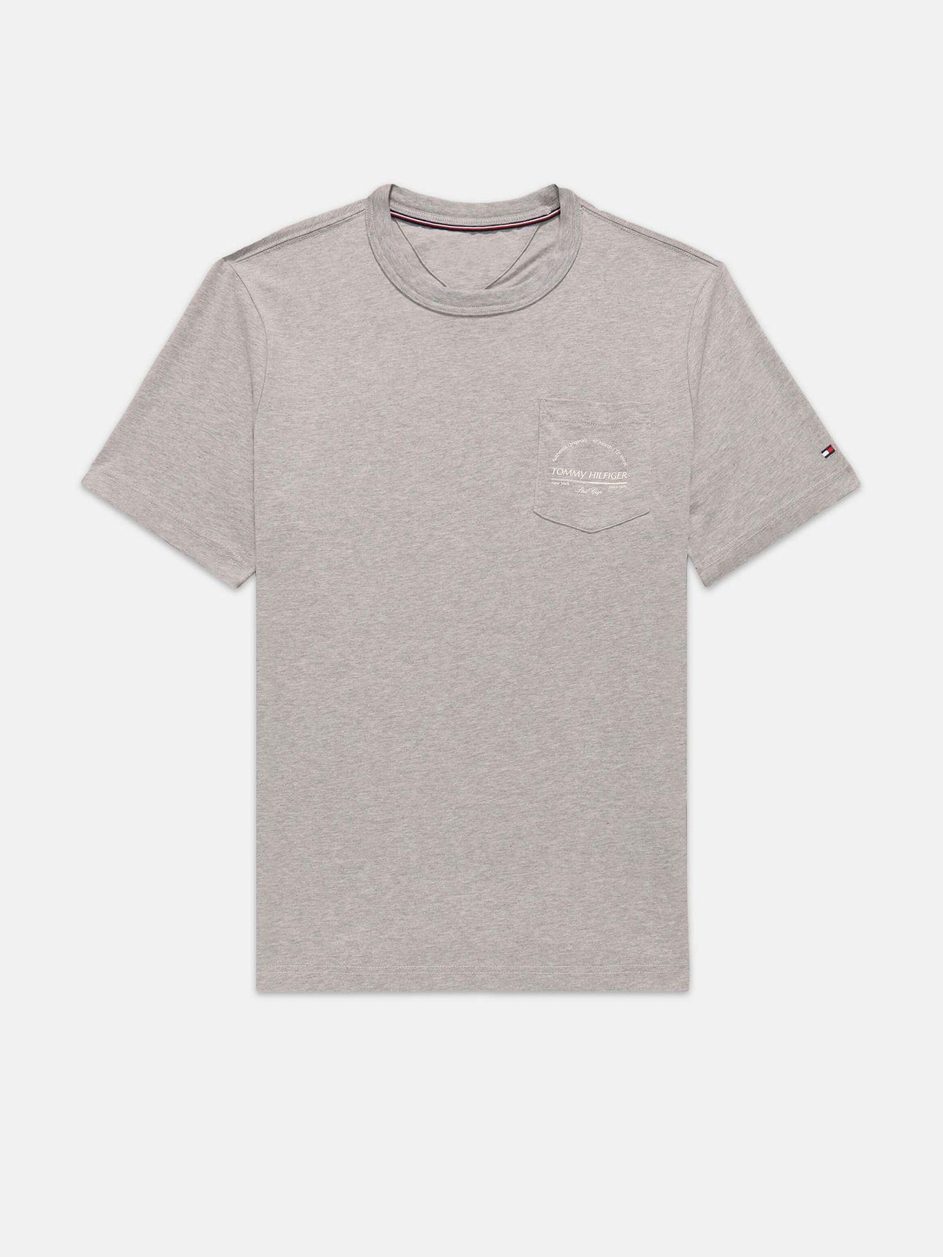 Polera Arch Pocket Con Logo Gris Tommy Hilfiger-5
